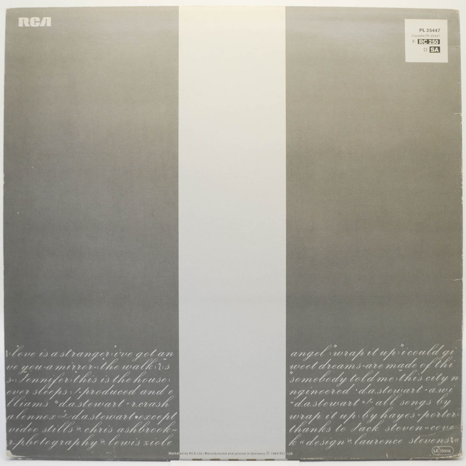 Eurythmics — Sweet Dreams Are Made Of This, 1983