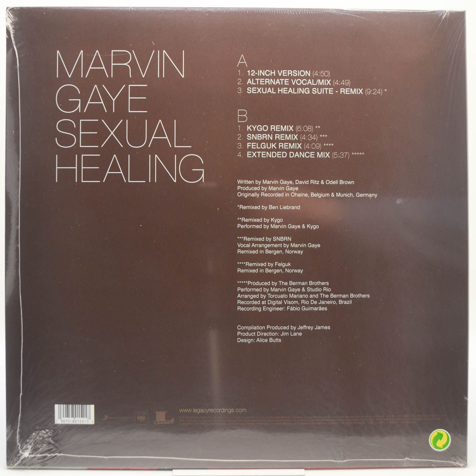 Виниловая пластинка Marvin Gaye — Sexual Healing - The Remixes, 2018
