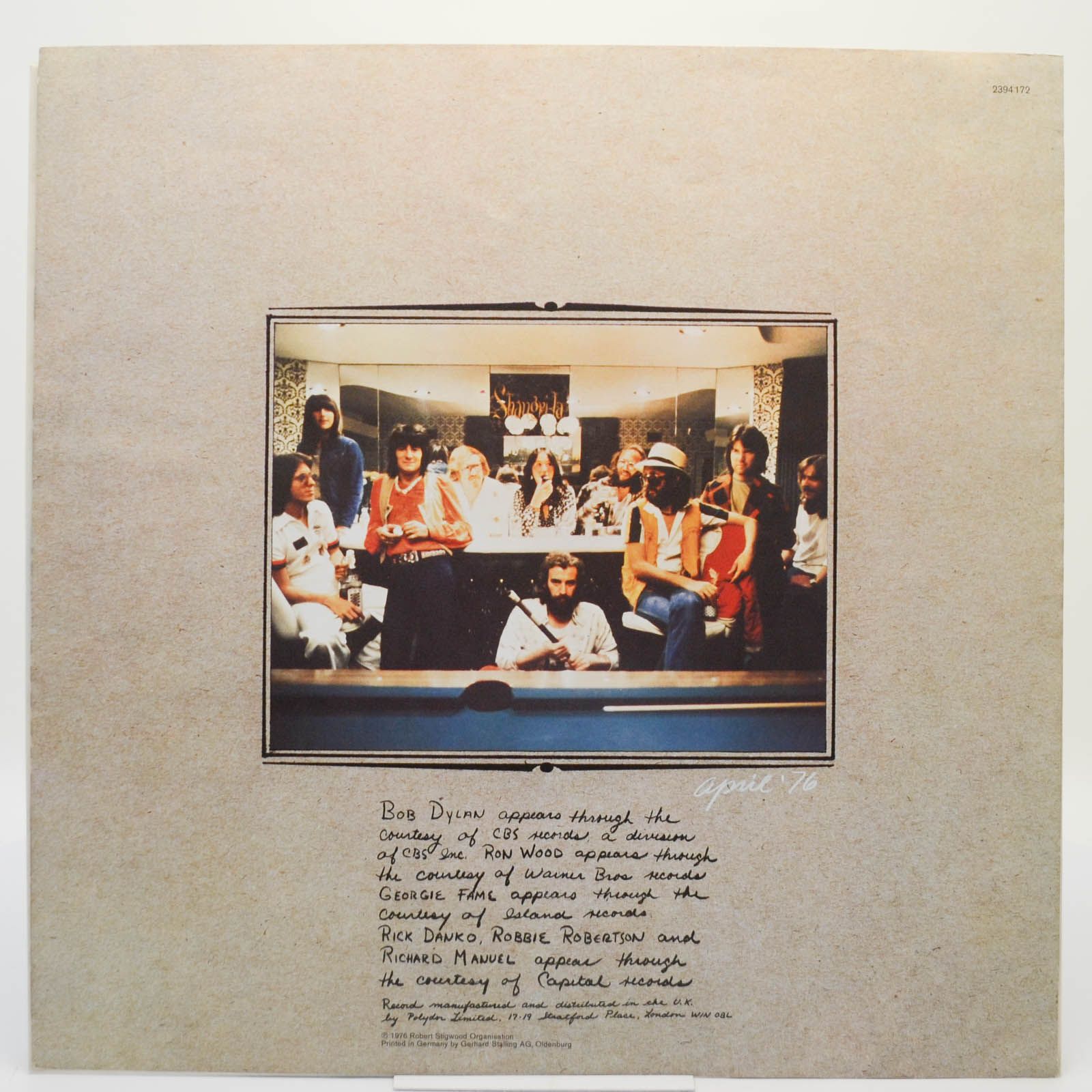 Eric Clapton — No Reason To Cry, 1976