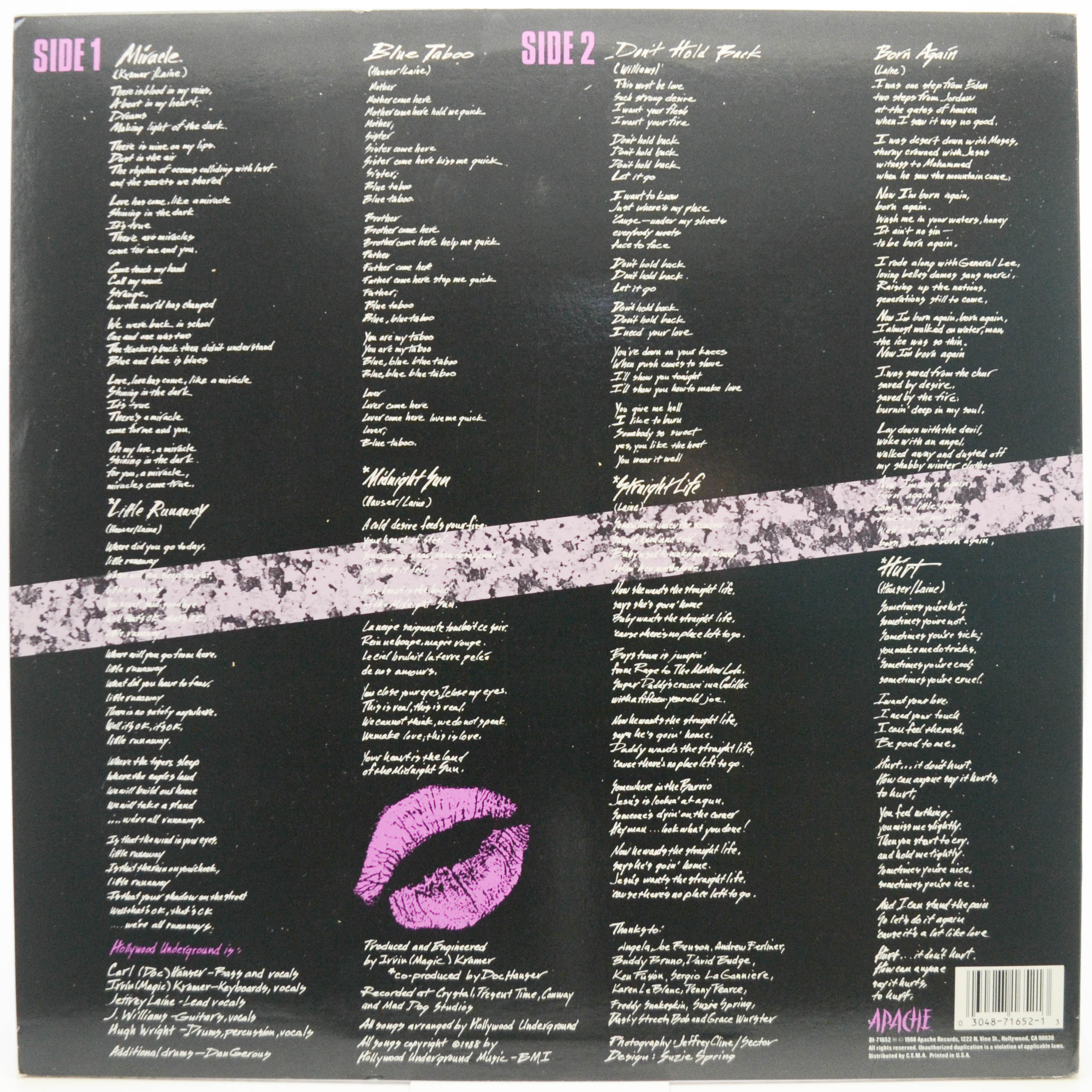 Hollywood Underground — Hollywood Underground, 1988