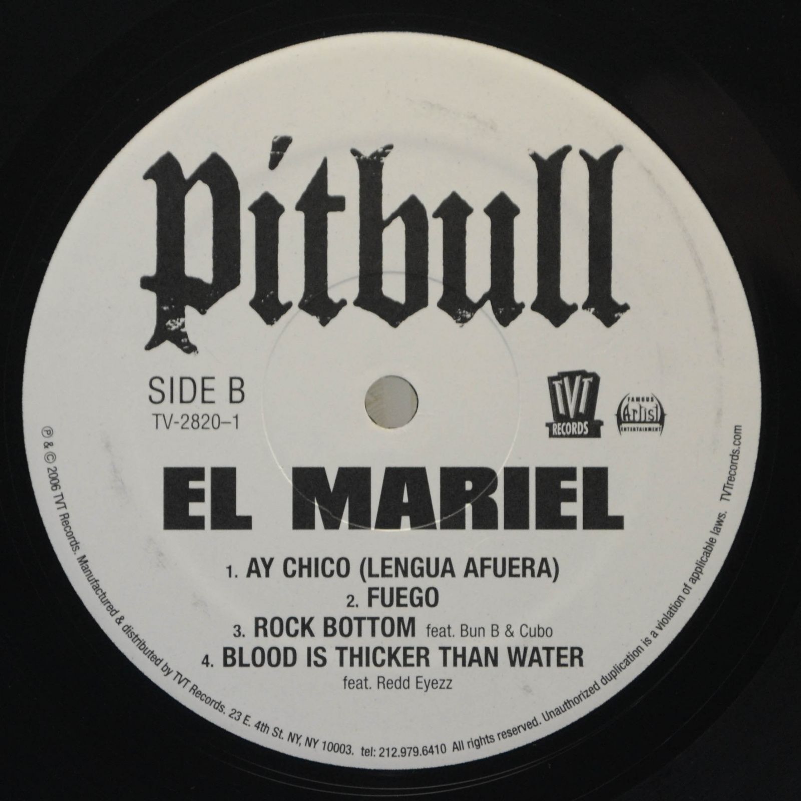 Виниловая пластинка Pitbull — El Mariel, 2006
