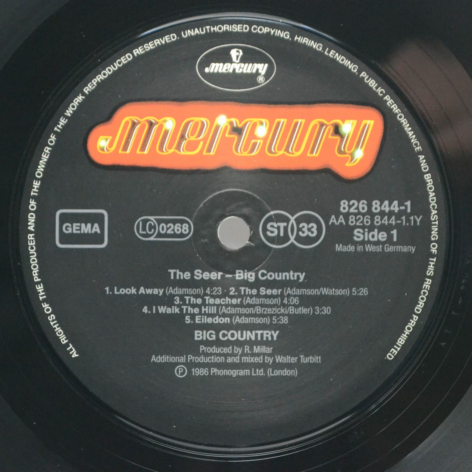 Виниловая пластинка Big Country — The Seer, 1986