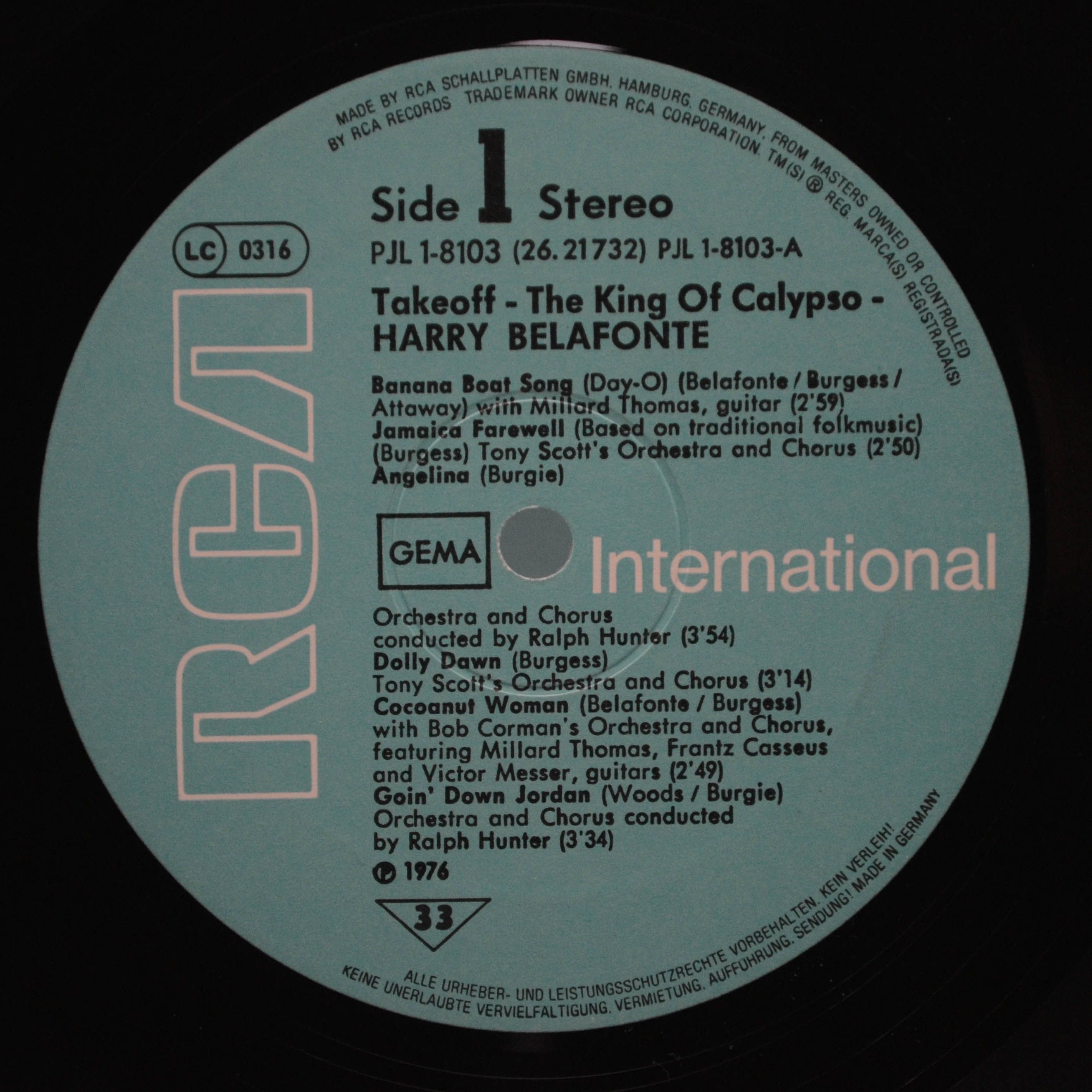 Harry Belafonte — The King Of Calypso, 1976