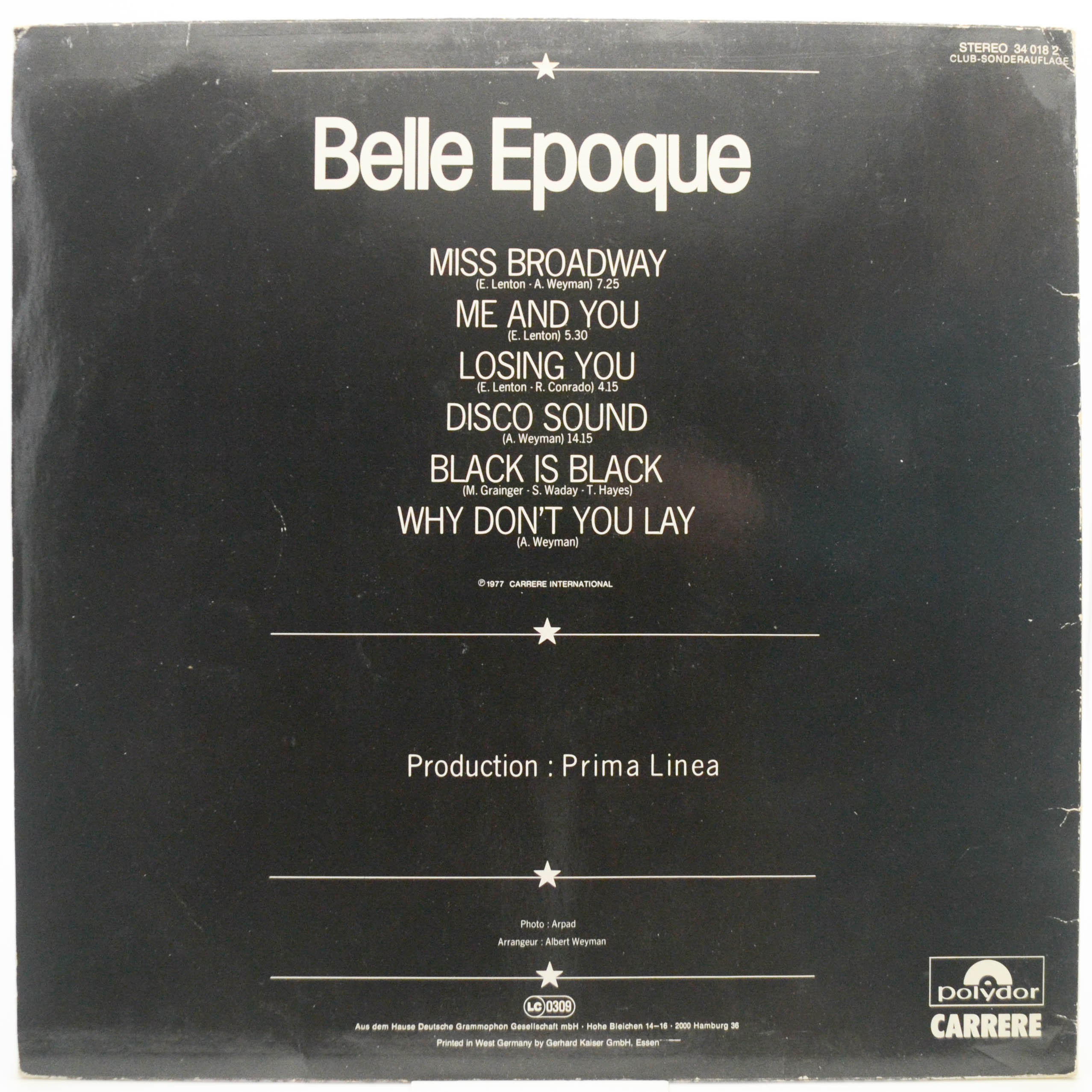 Belle Epoque — Black Is Black, 1977