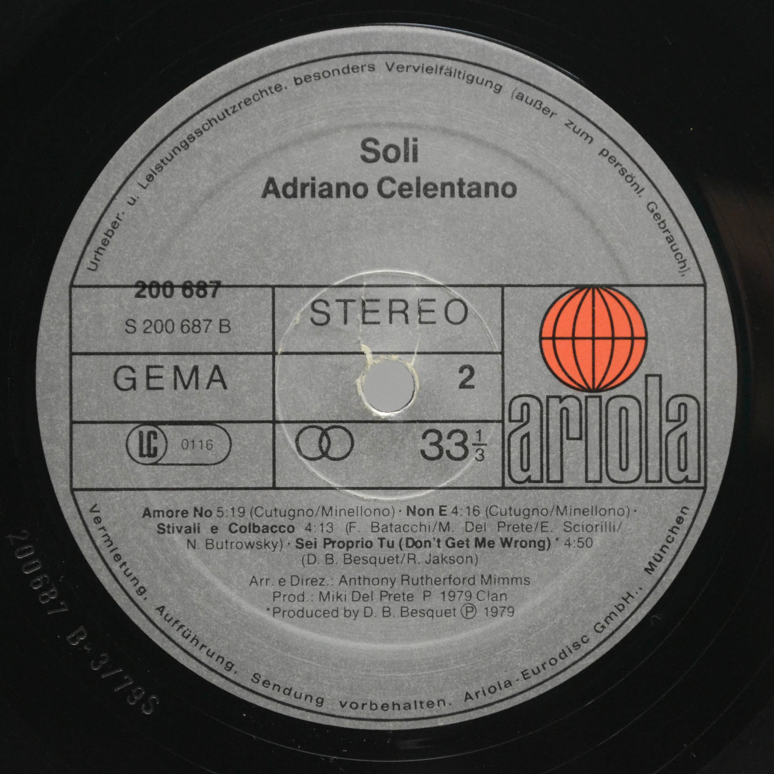 Adriano Celentano — Soli, 1979
