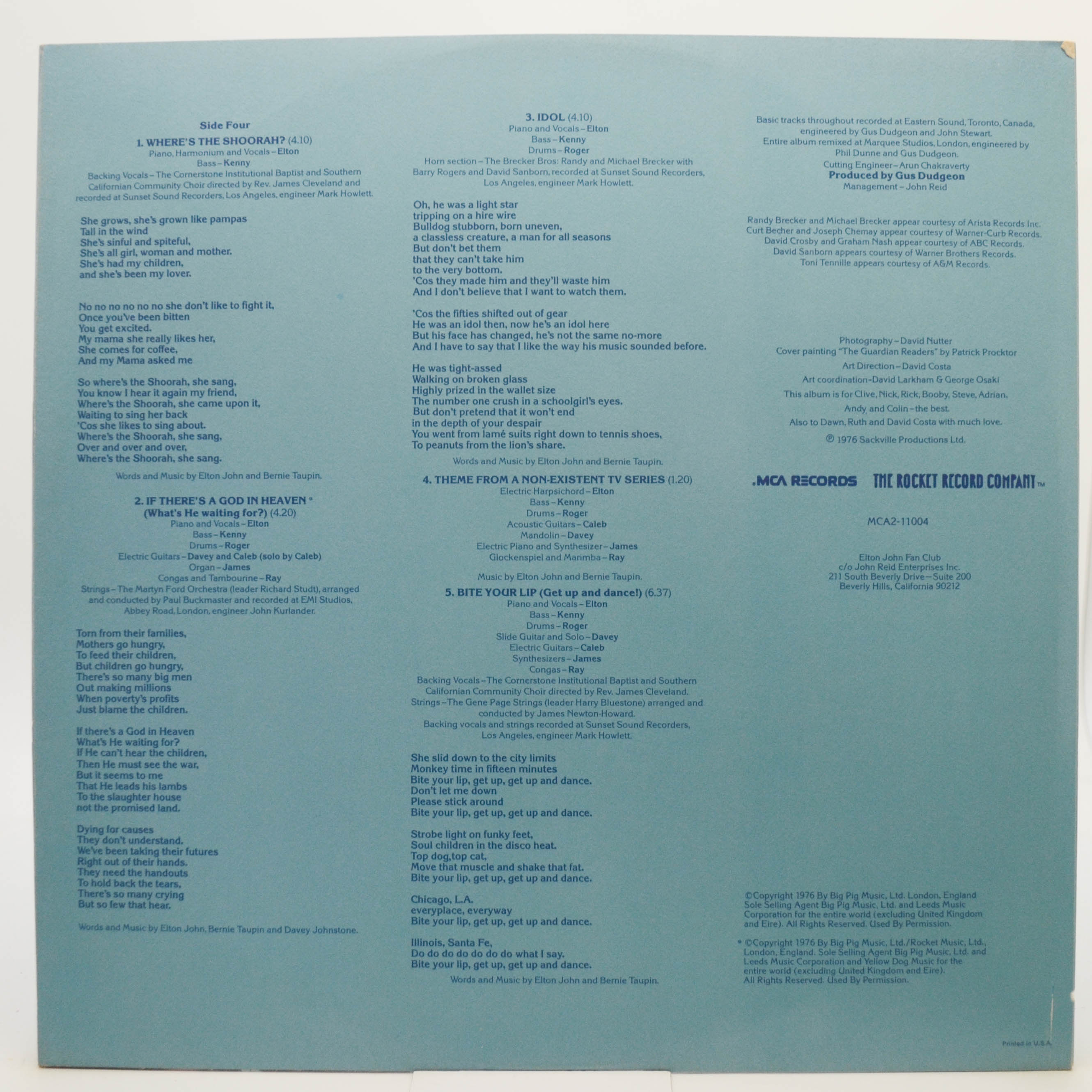 Elton John — Blue Moves (2LP, USA), 1976