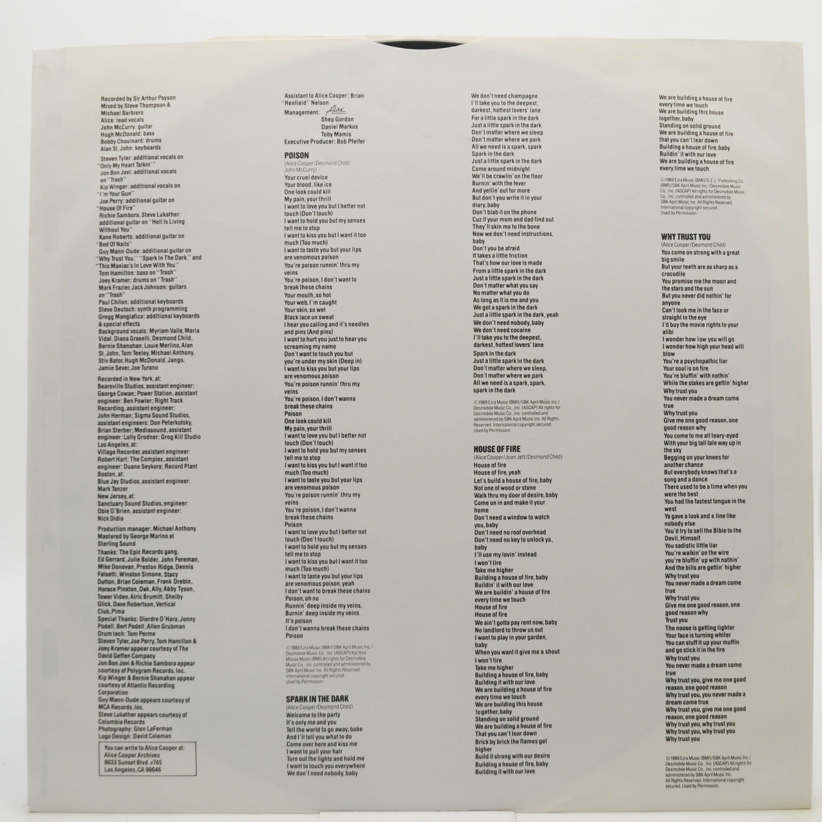 Alice Cooper — Trash, 1989