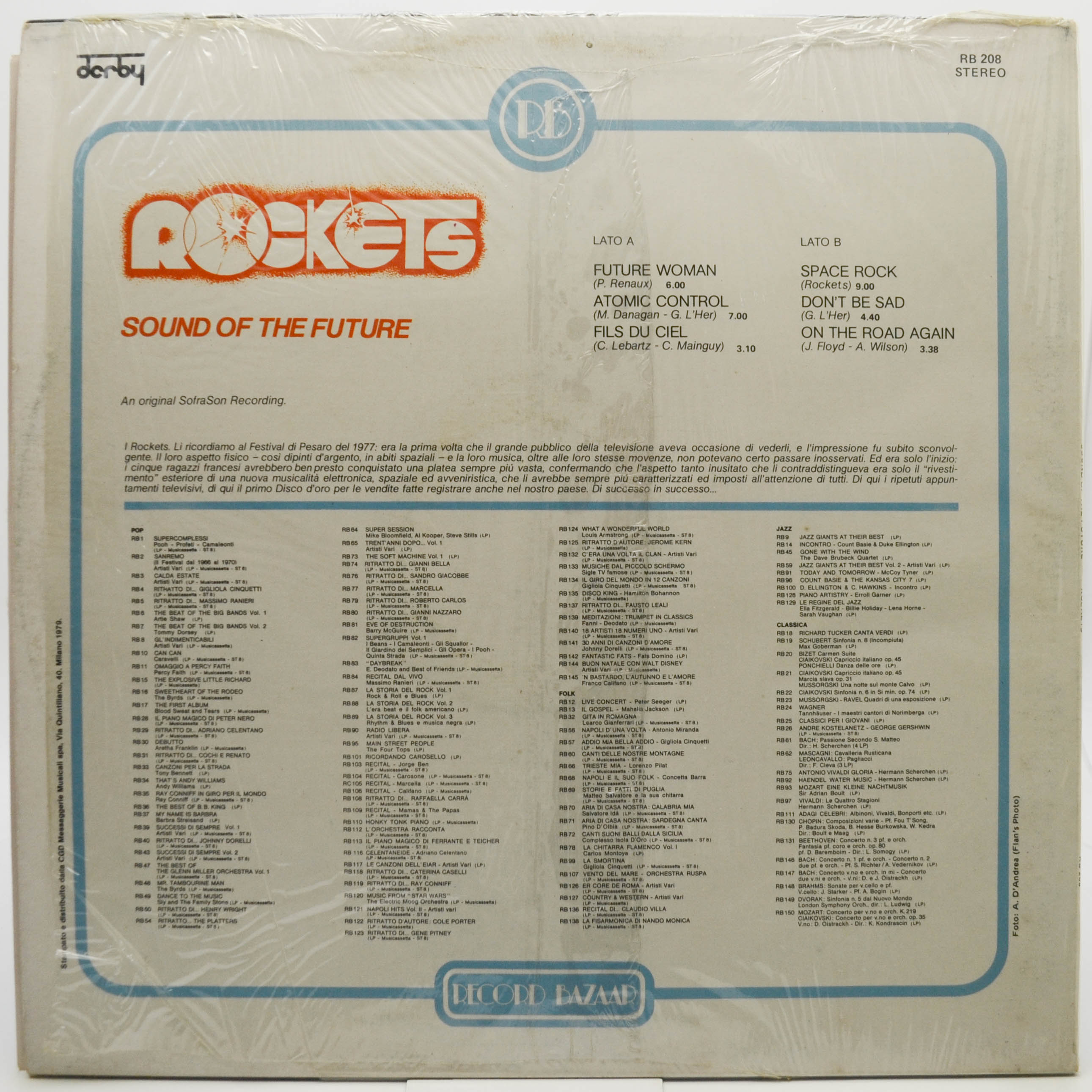 Виниловая пластинка Rockets — Sound Of The Future, 1979