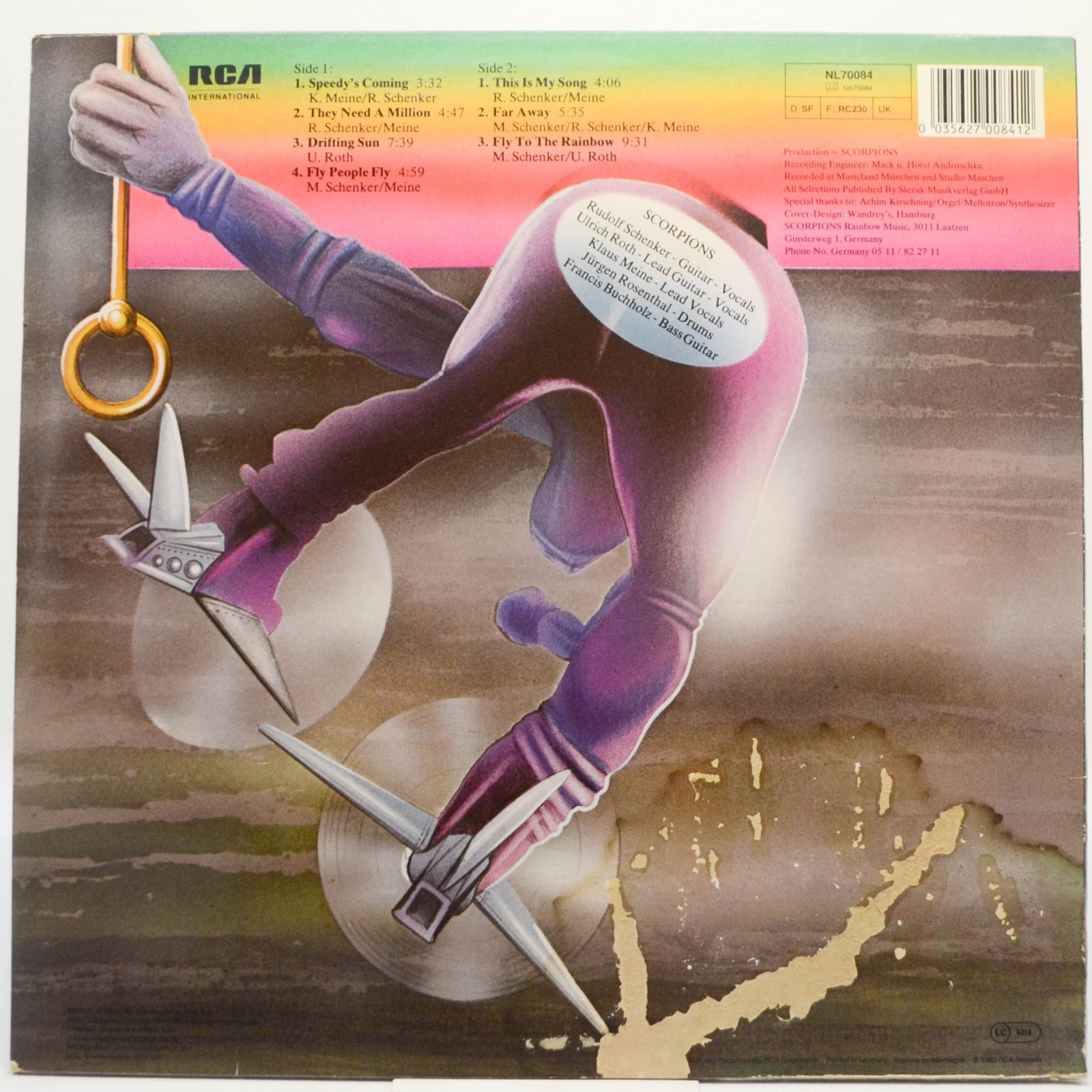 Виниловая пластинка Scorpions — Fly To The Rainbow, 1983