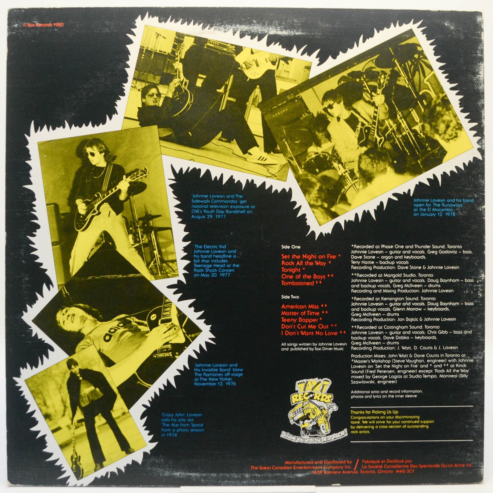 Виниловая пластинка Lovesin — Set The Night On Fire, 1980