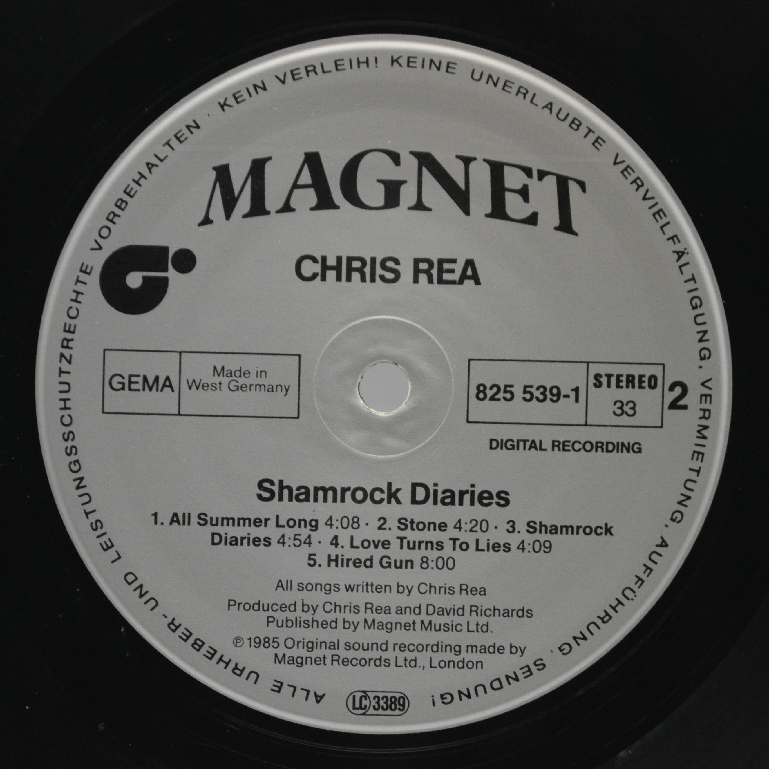 Chris Rea — Shamrock Diaries, 1985