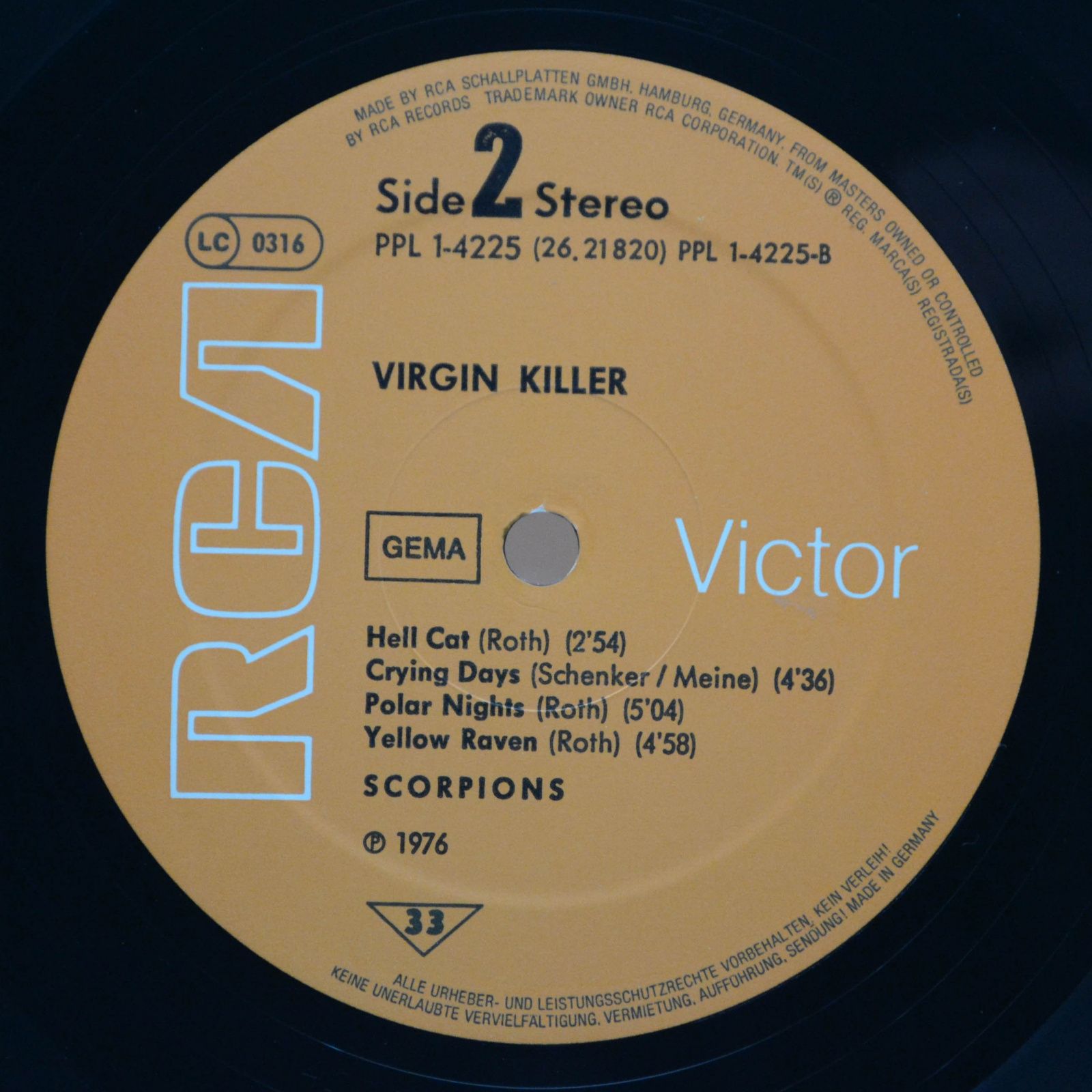 Виниловая пластинка Scorpions — Virgin Killer (Germany), 1976