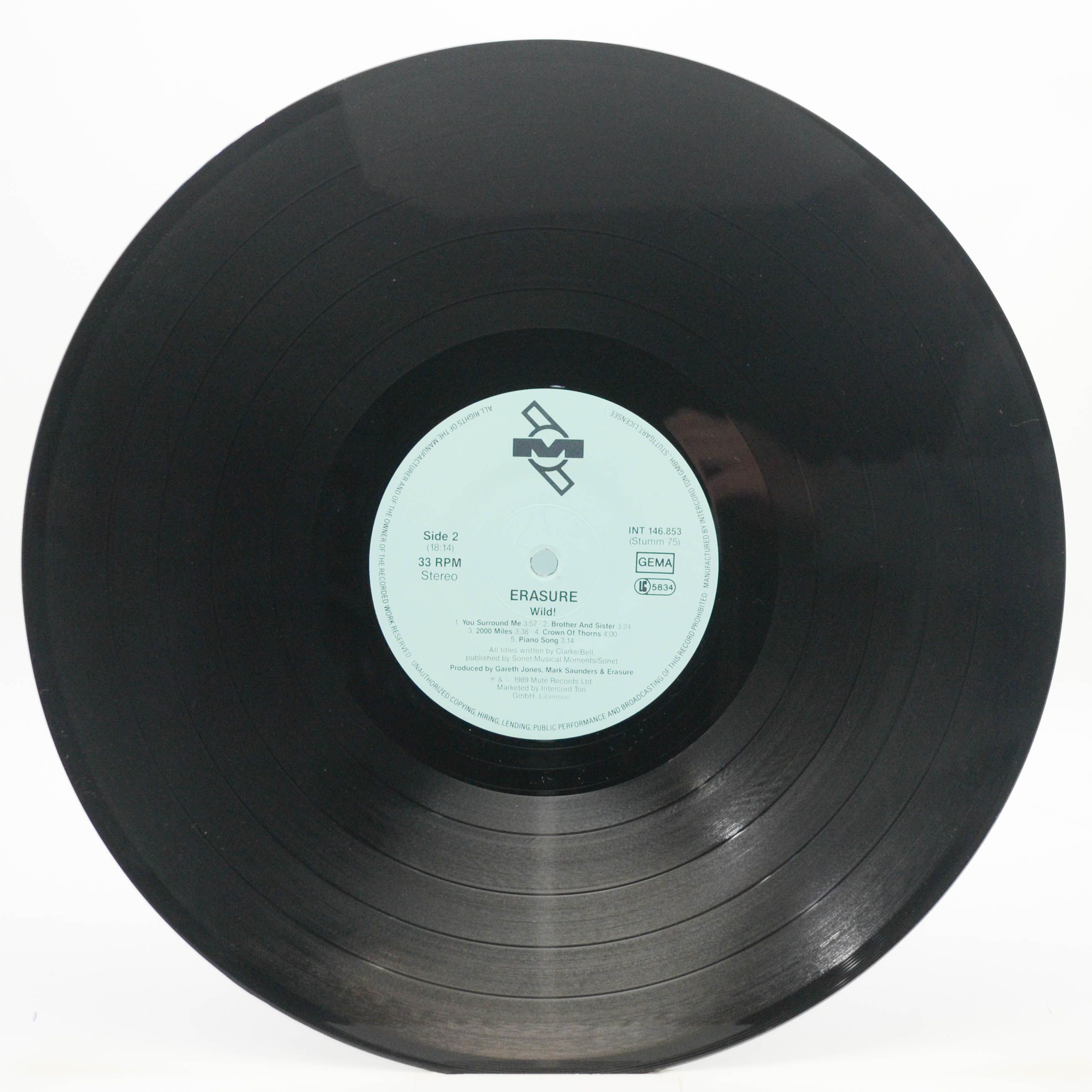 Erasure — Wild!, 1989
