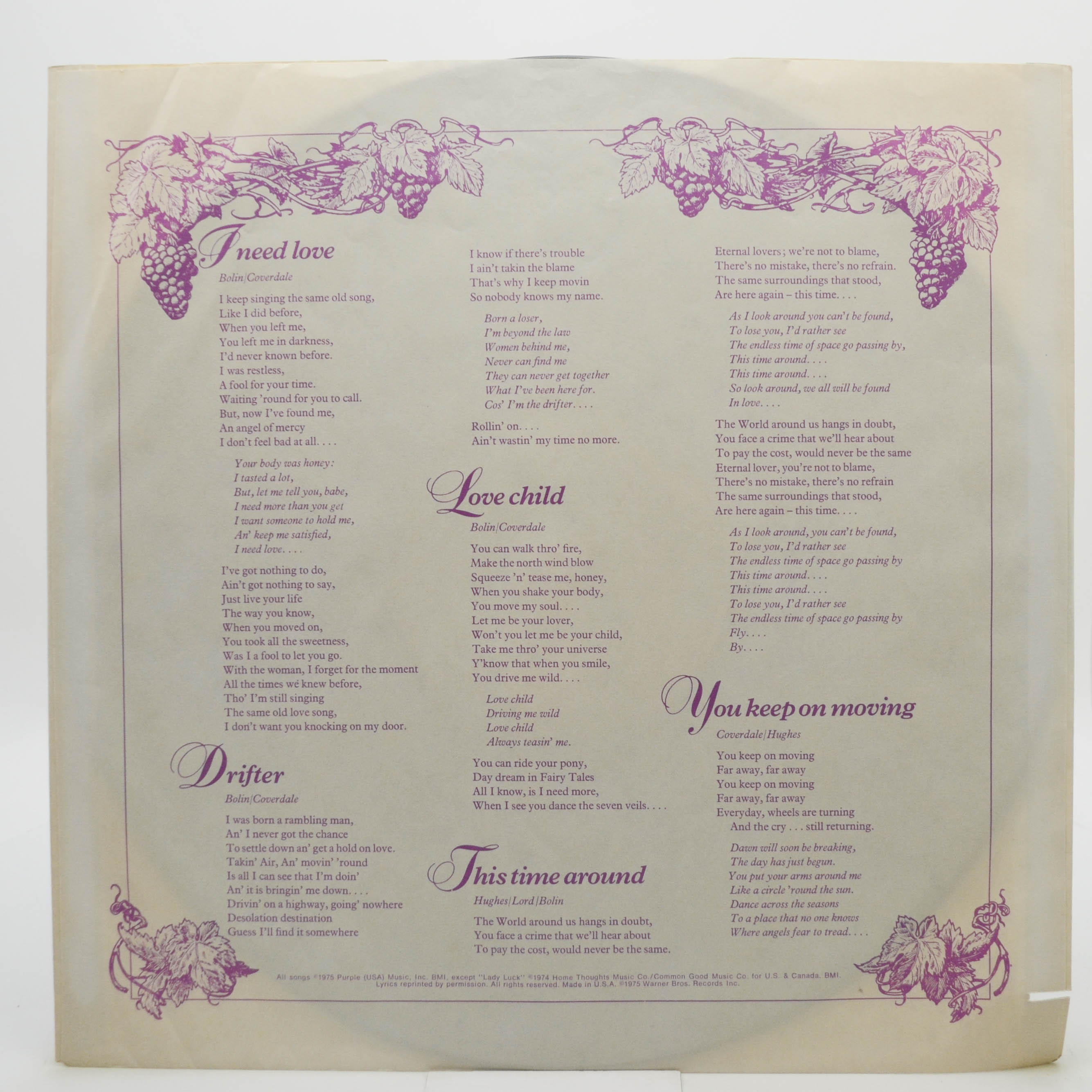 Deep Purple — Come Taste The Band (USA), 1975