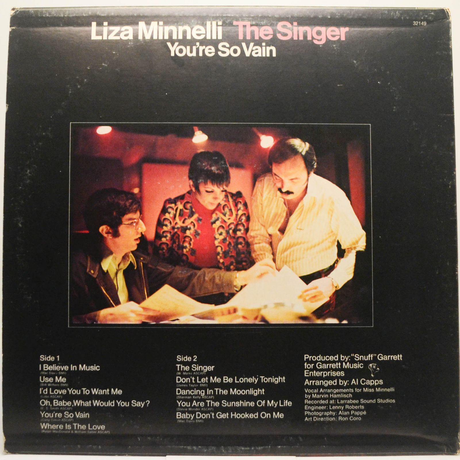 Виниловая пластинка Liza Minnelli — The Singer, 1973