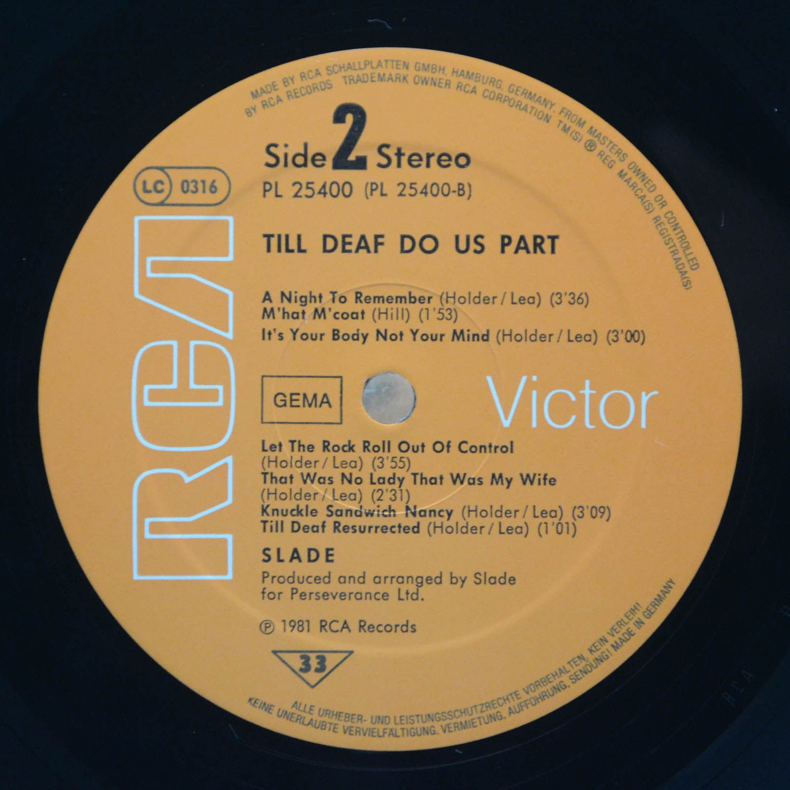 Slade — Till Deaf Do Us Part, 1981