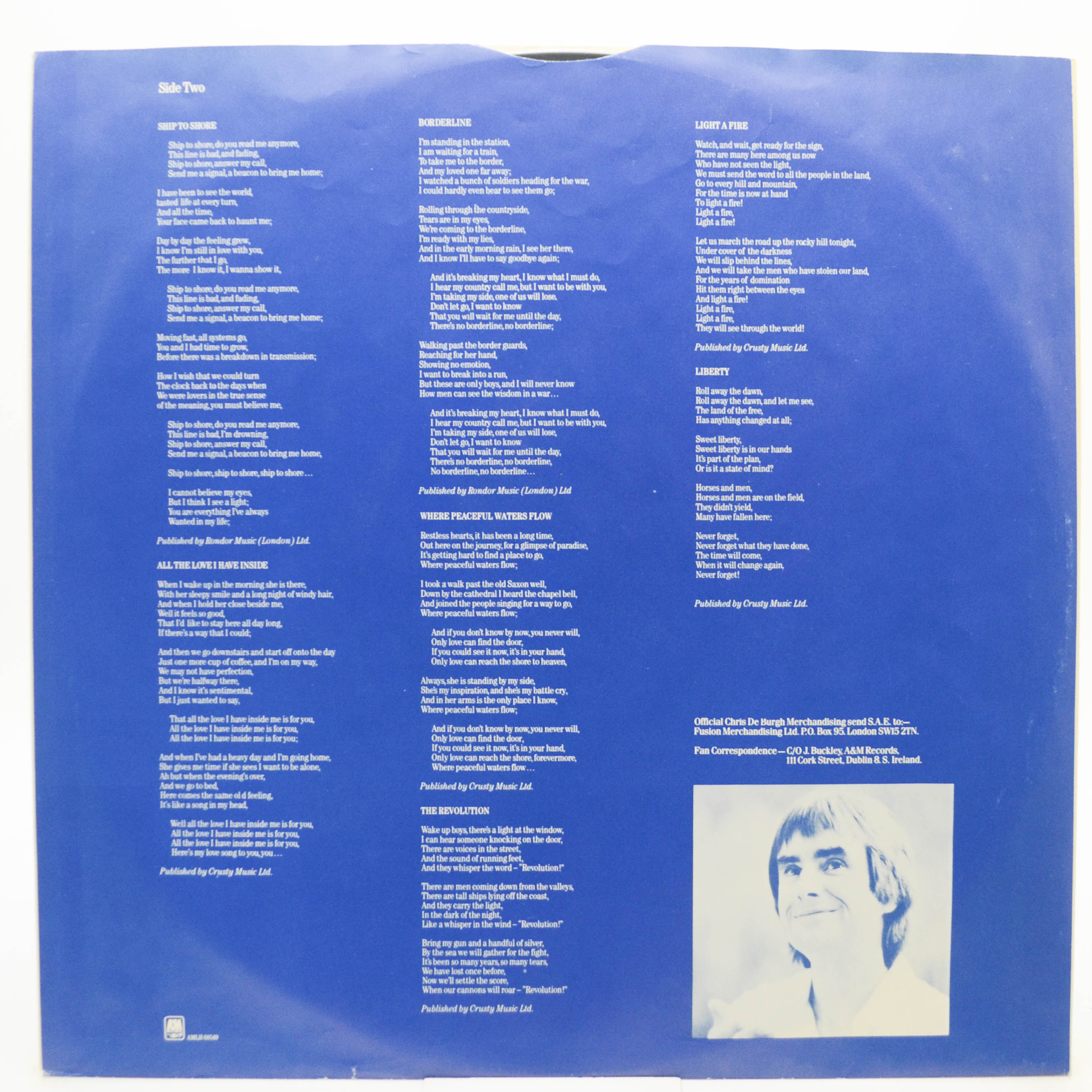 Виниловая пластинка Chris de Burgh — The Getaway, 1982