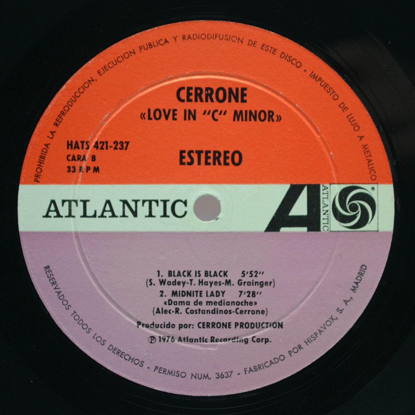 Cerrone — Love In C Minor, 1977