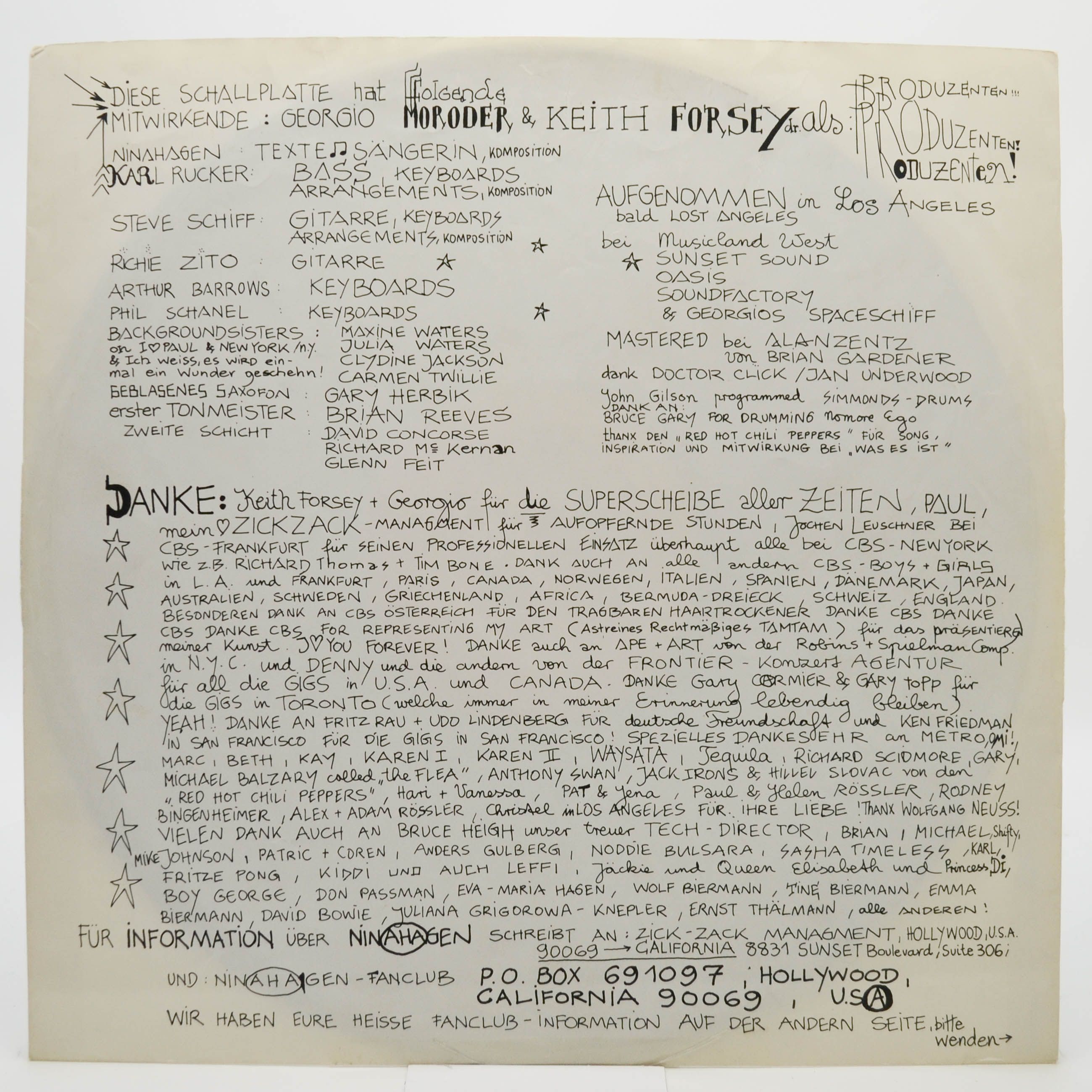 Nina Hagen — Angstlos, 1983