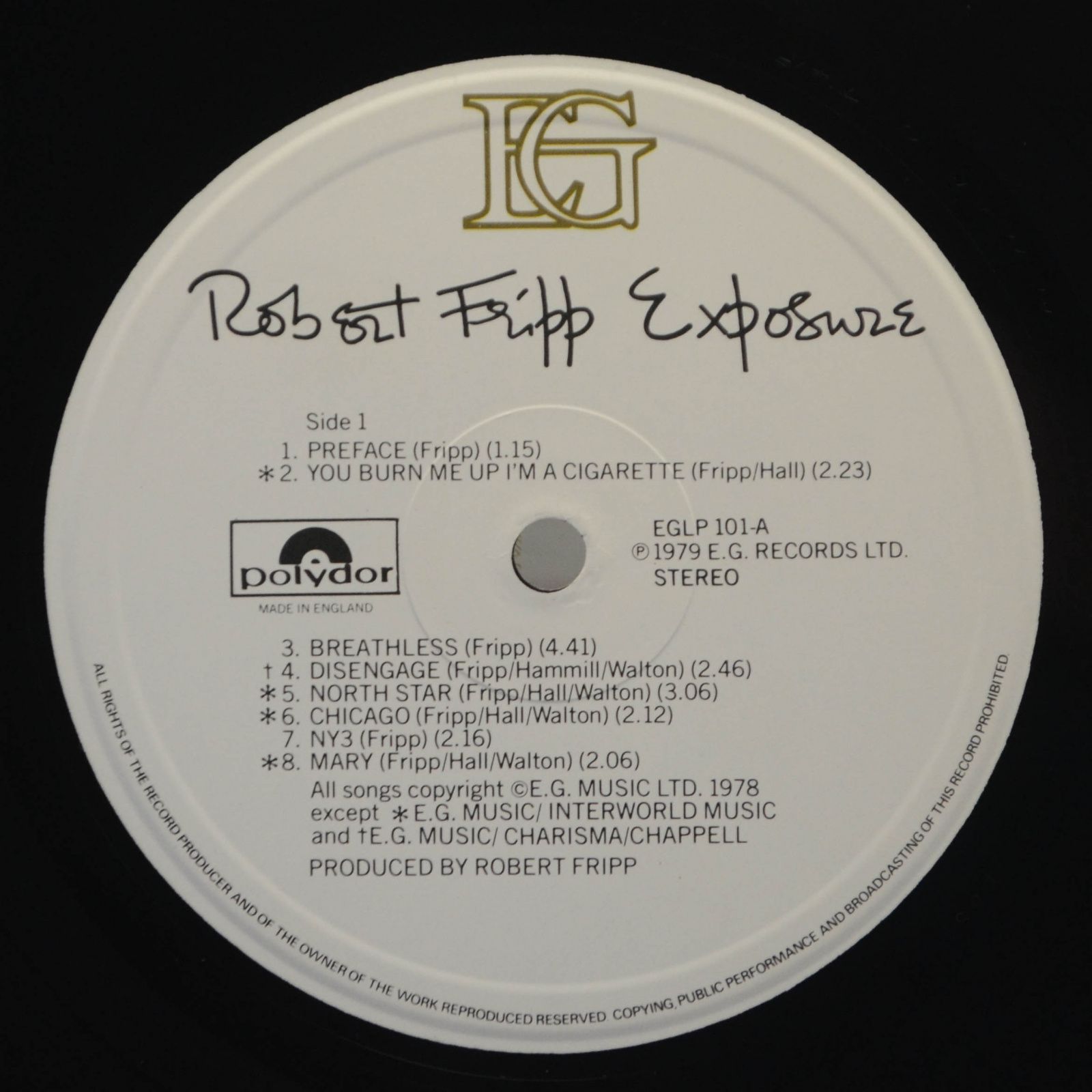 Robert Fripp — Exposure (1-st, UK), 1979