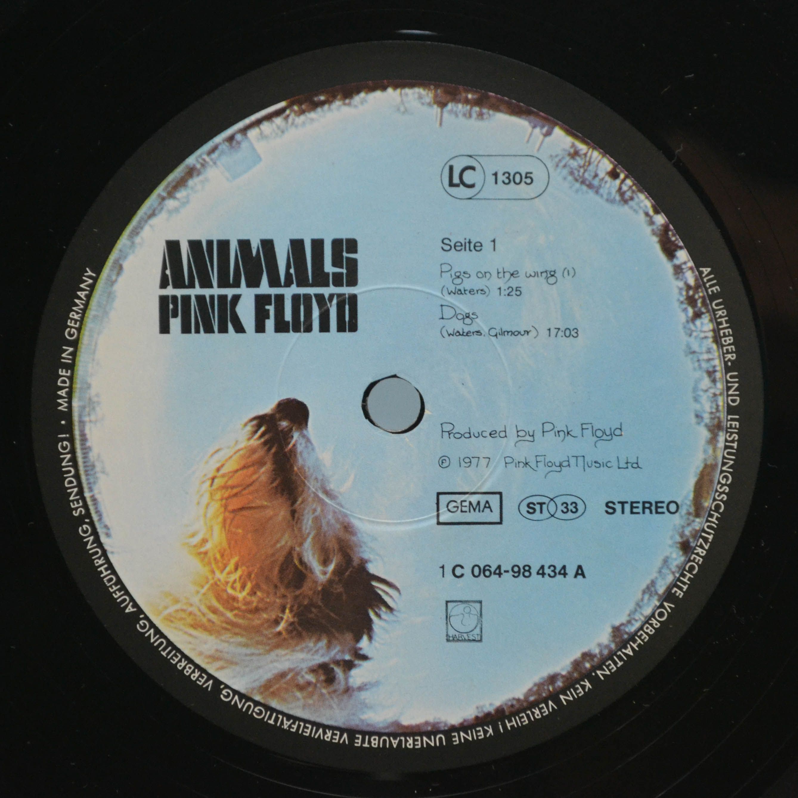 Виниловая пластинка Pink Floyd — Animals, 1977