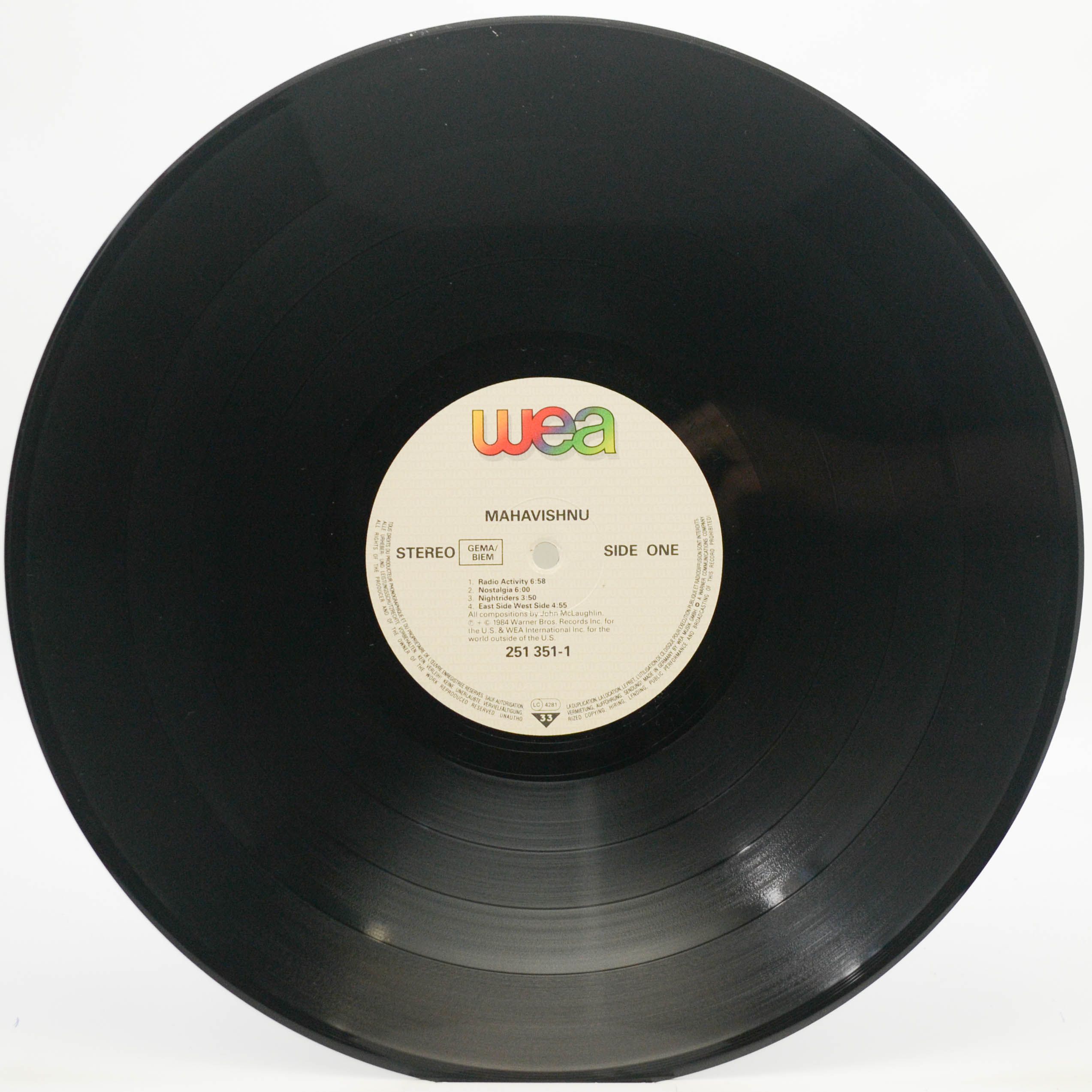 Виниловая пластинка Mahavishnu — Mahavishnu, 1984
