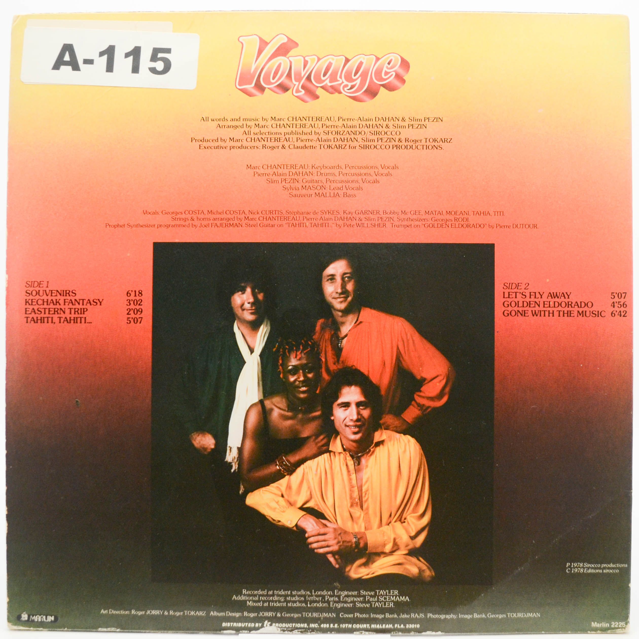 Виниловая пластинка Voyage — Fly Away (USA), 1978