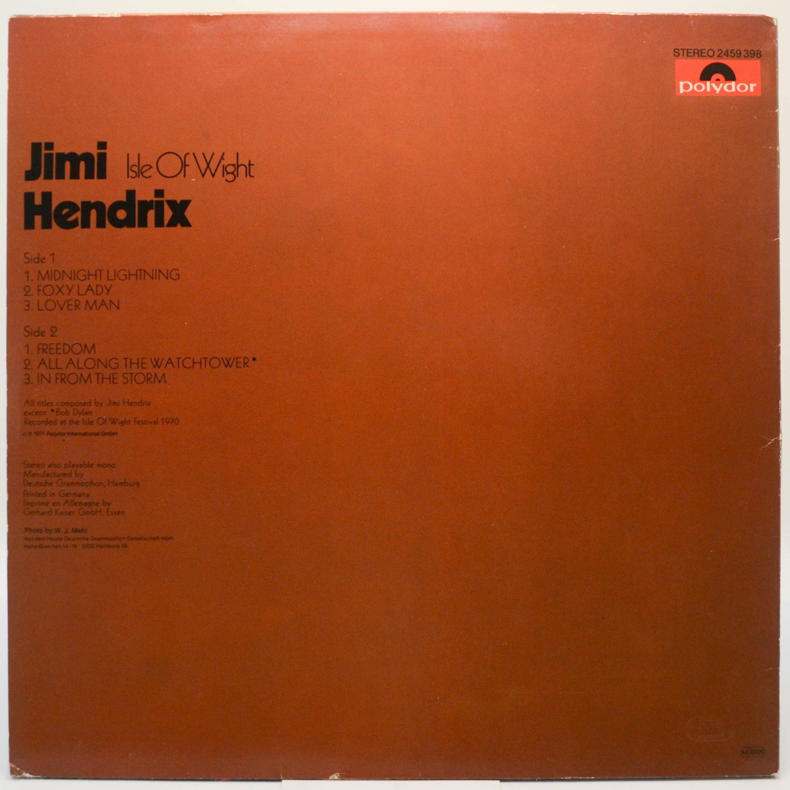 Jimi Hendrix — Isle Of Wight, 1971