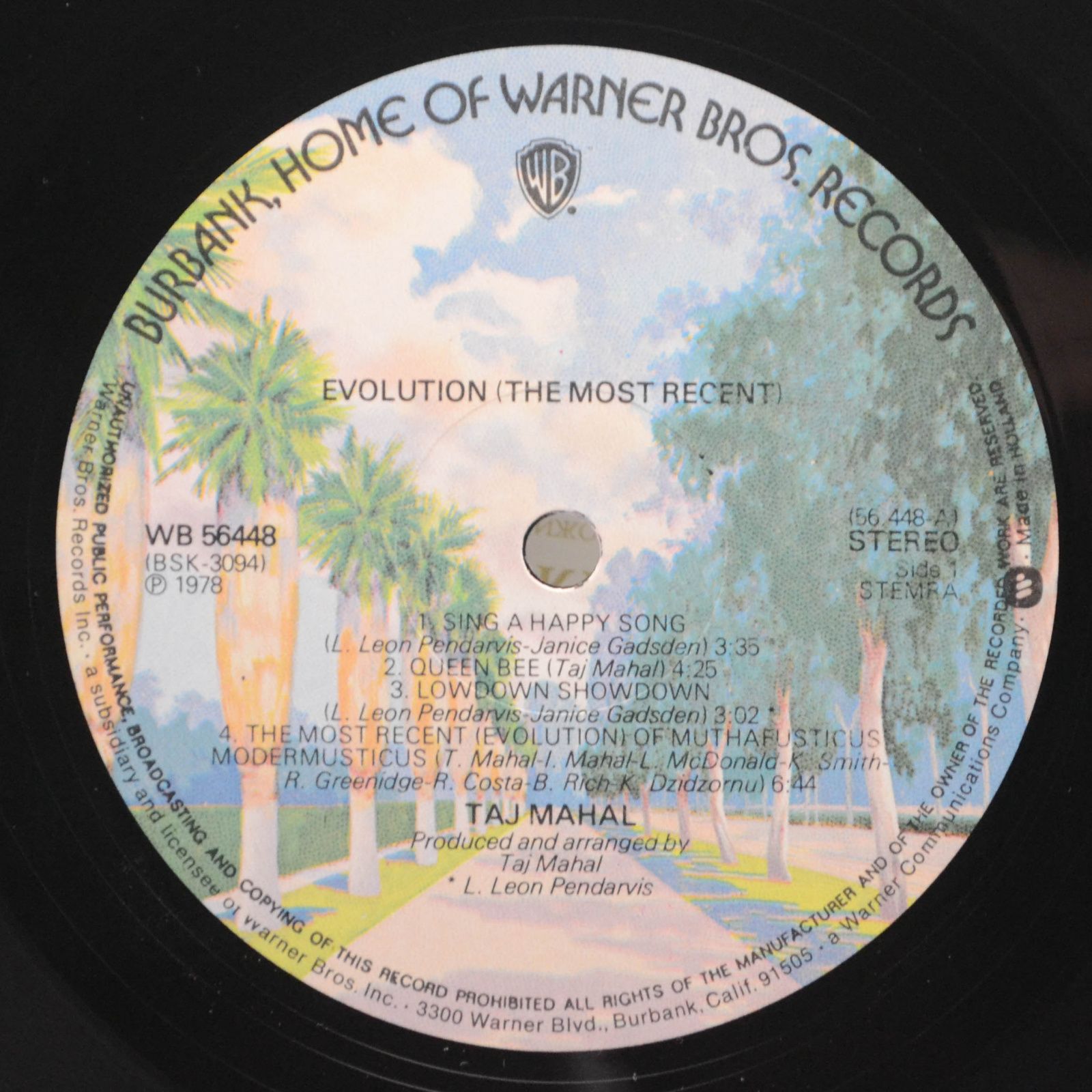Виниловая пластинка Taj Mahal — Evolution ( The Most Recent), 1978