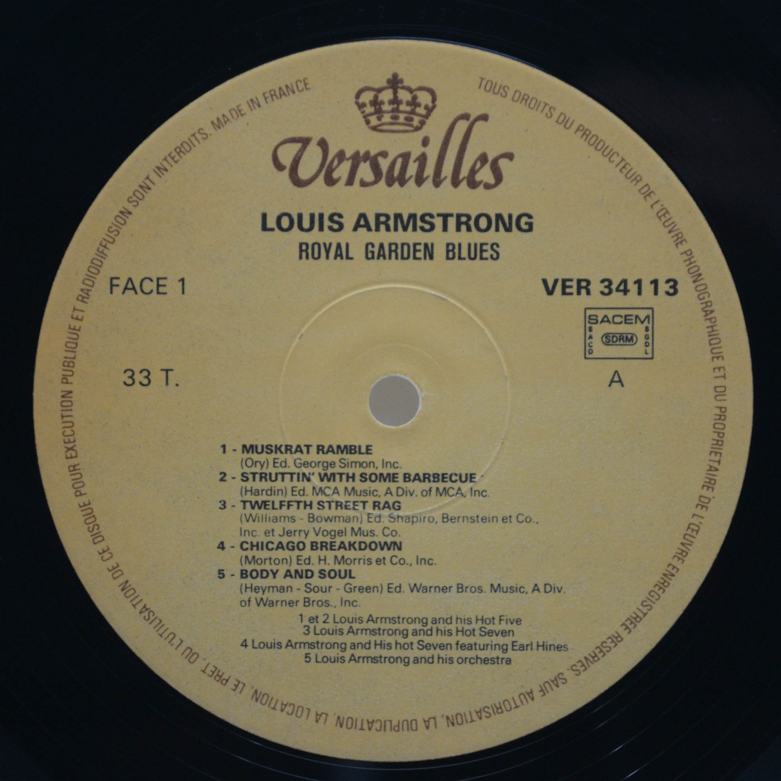 Louis Armstrong — Royal Garden Blues, 1977