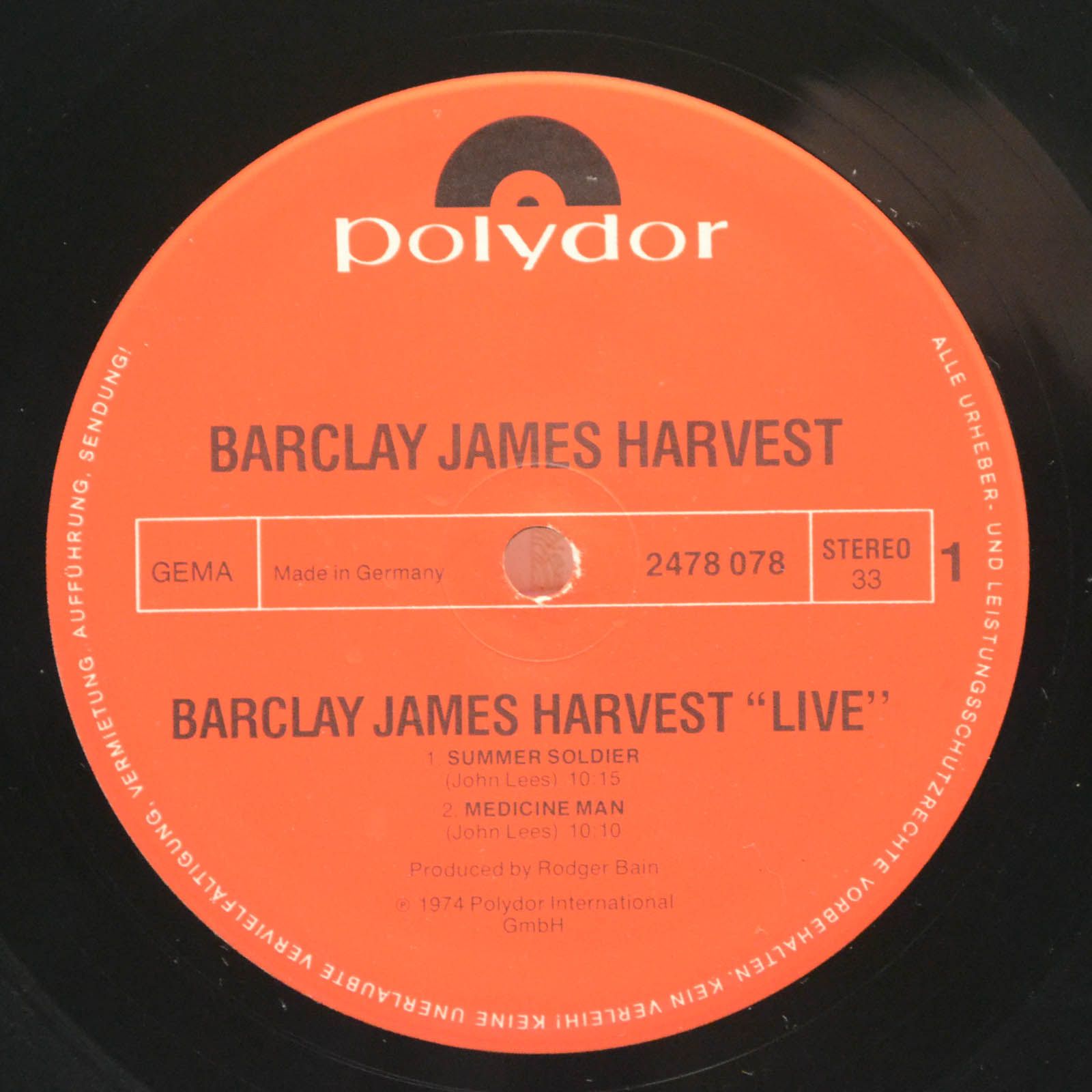 Виниловая пластинка Barclay James Harvest — Live (2LP), 1974