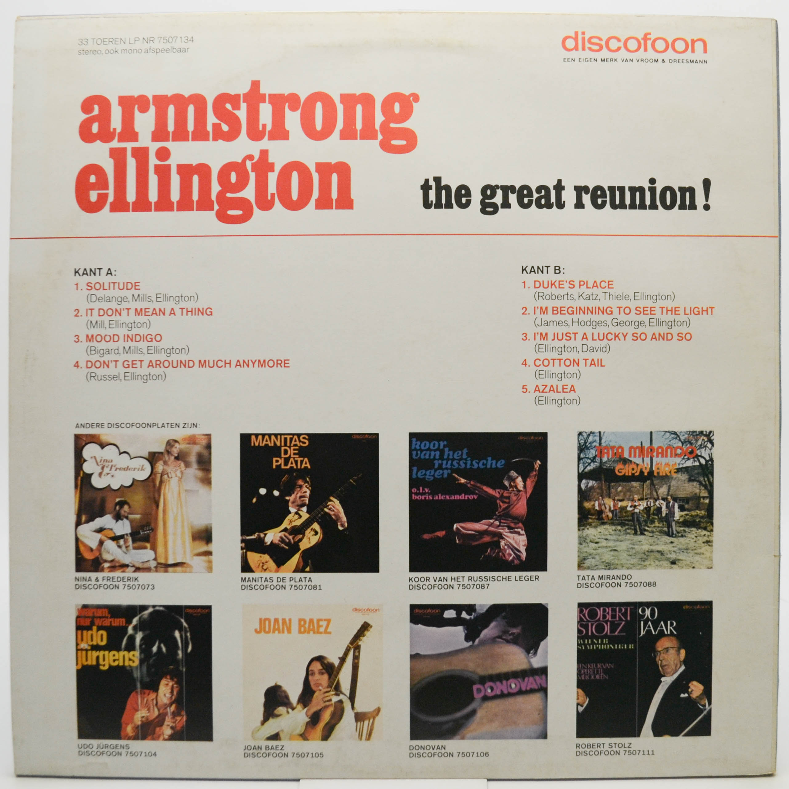 Armstrong, Ellington — The Great Reunion!, 1968