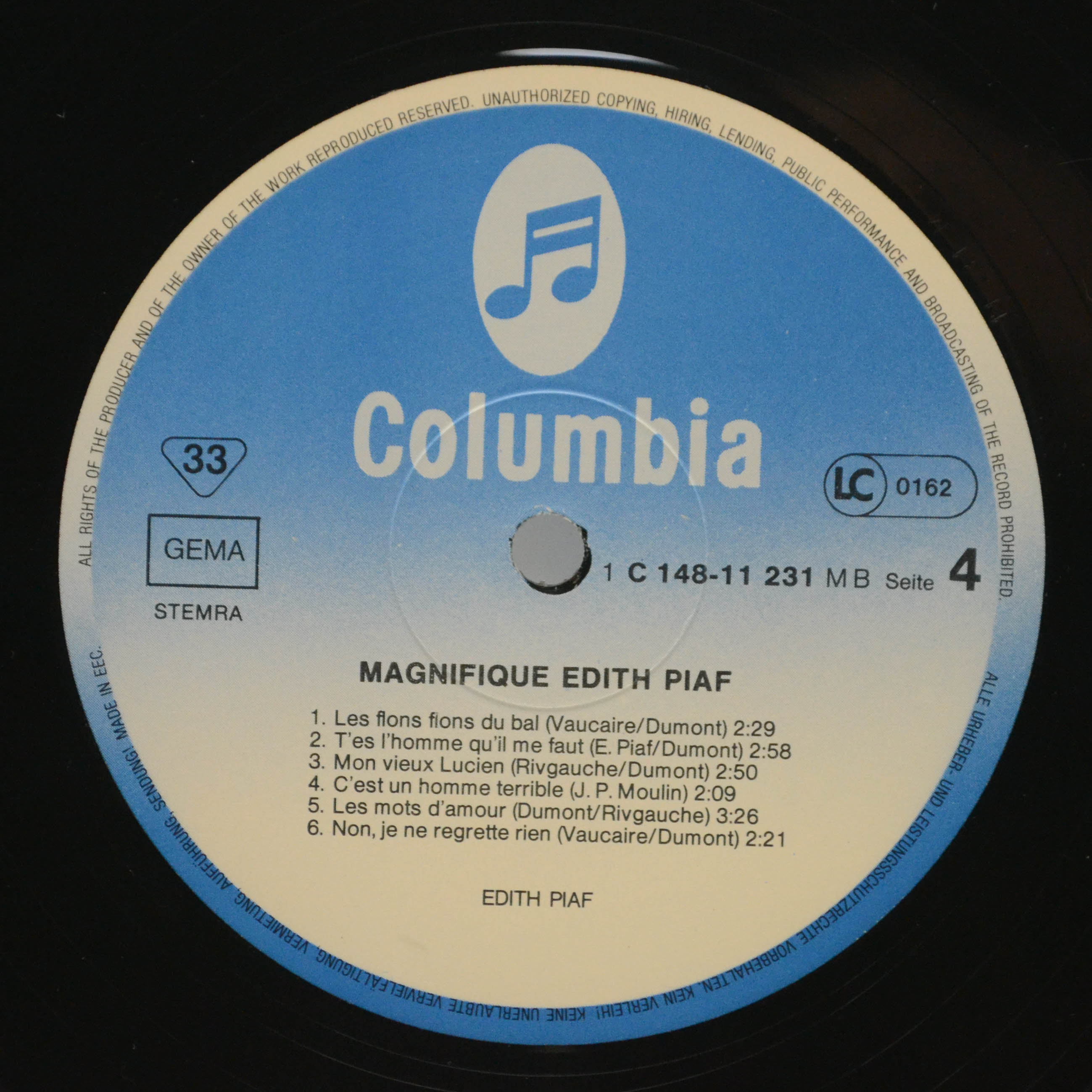 Edith Piaf — Magnifique Edith Piaf (2LP), 1973