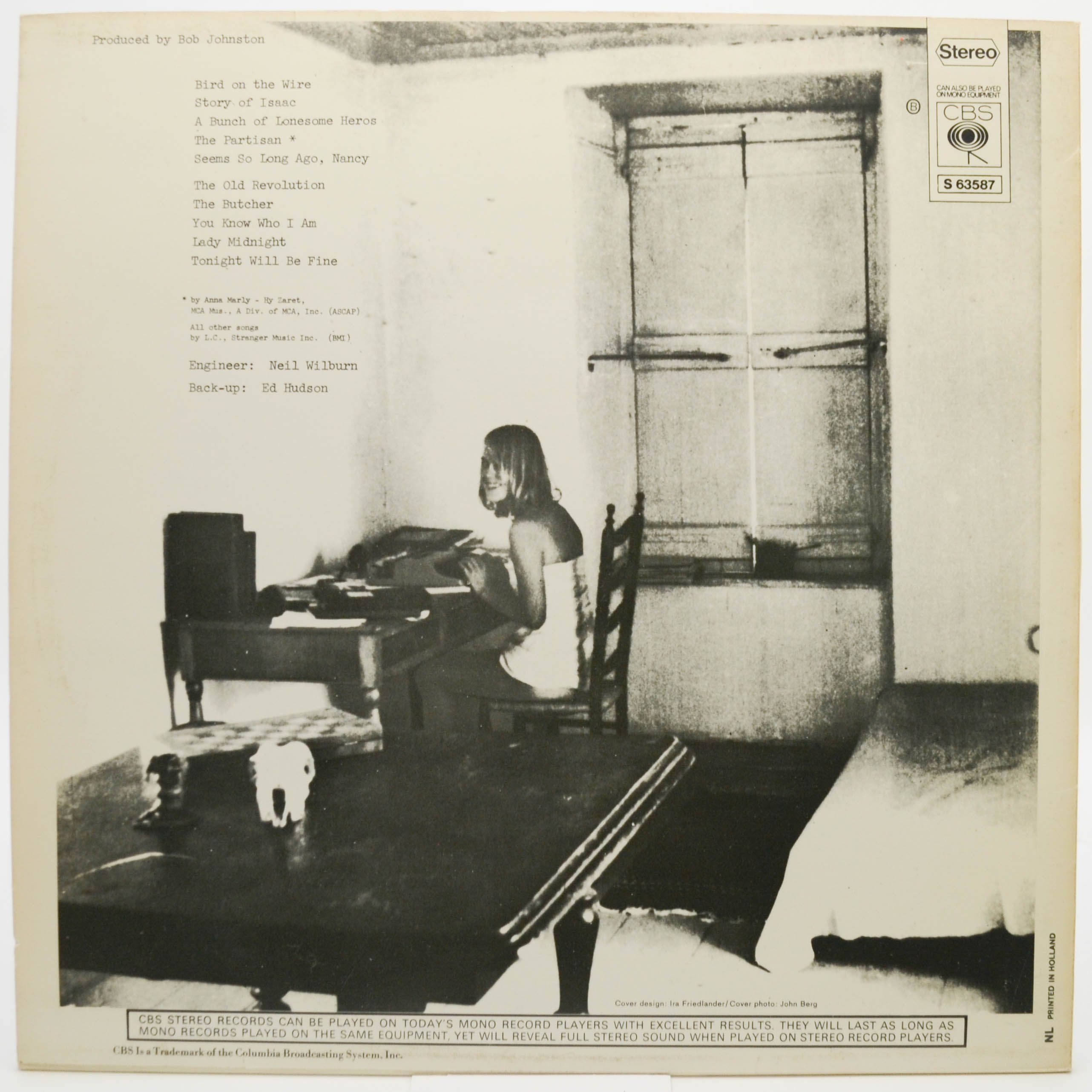 Leonard Cohen — Songs From A Room, 1969