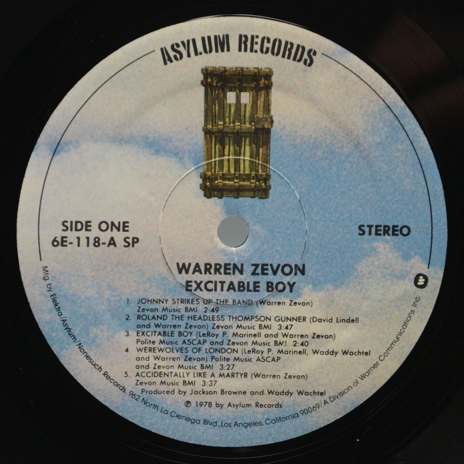 Виниловая пластинка Warren Zevon — Excitable Boy (1-st, USA), 1978