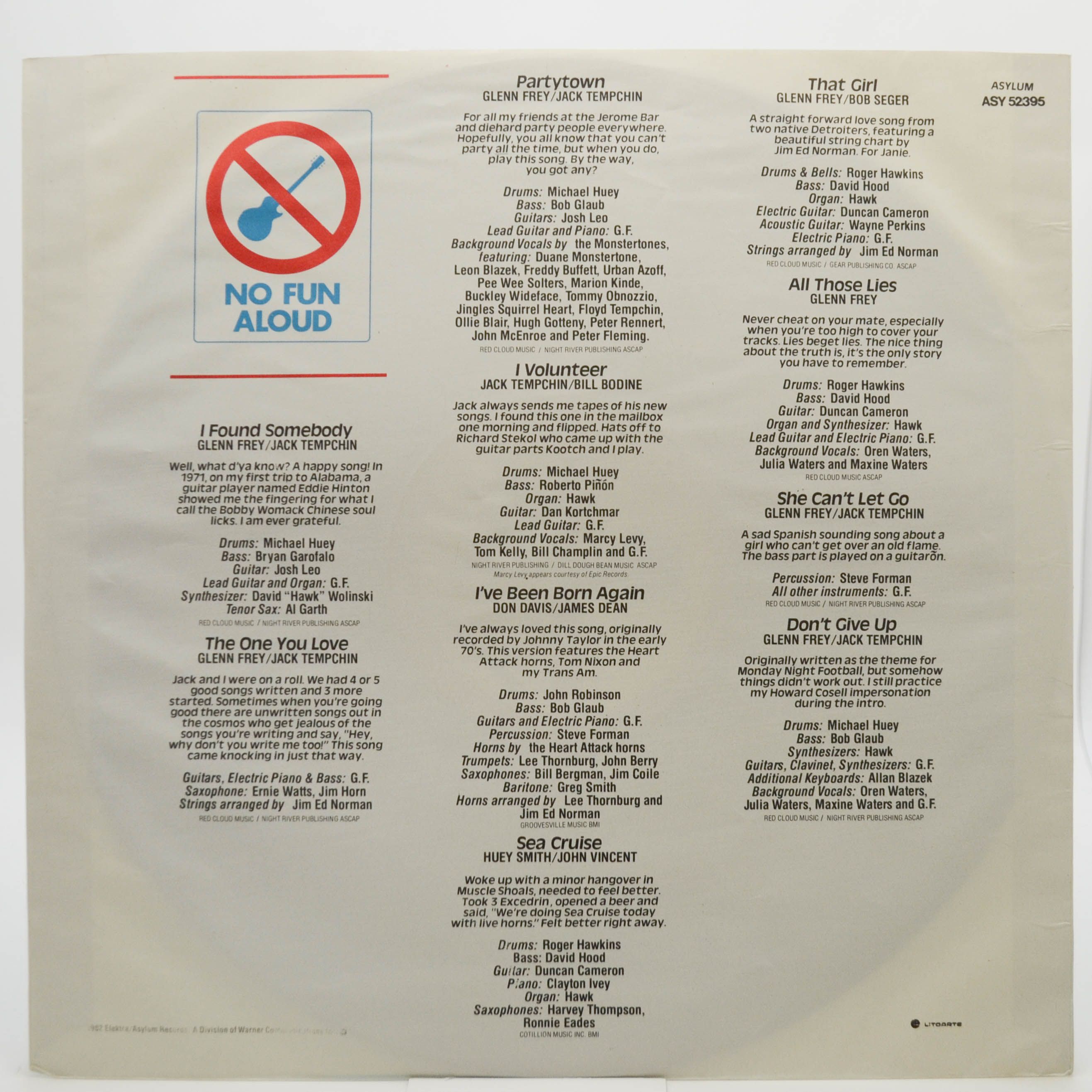 Glenn Frey — No Fun Aloud, 1982