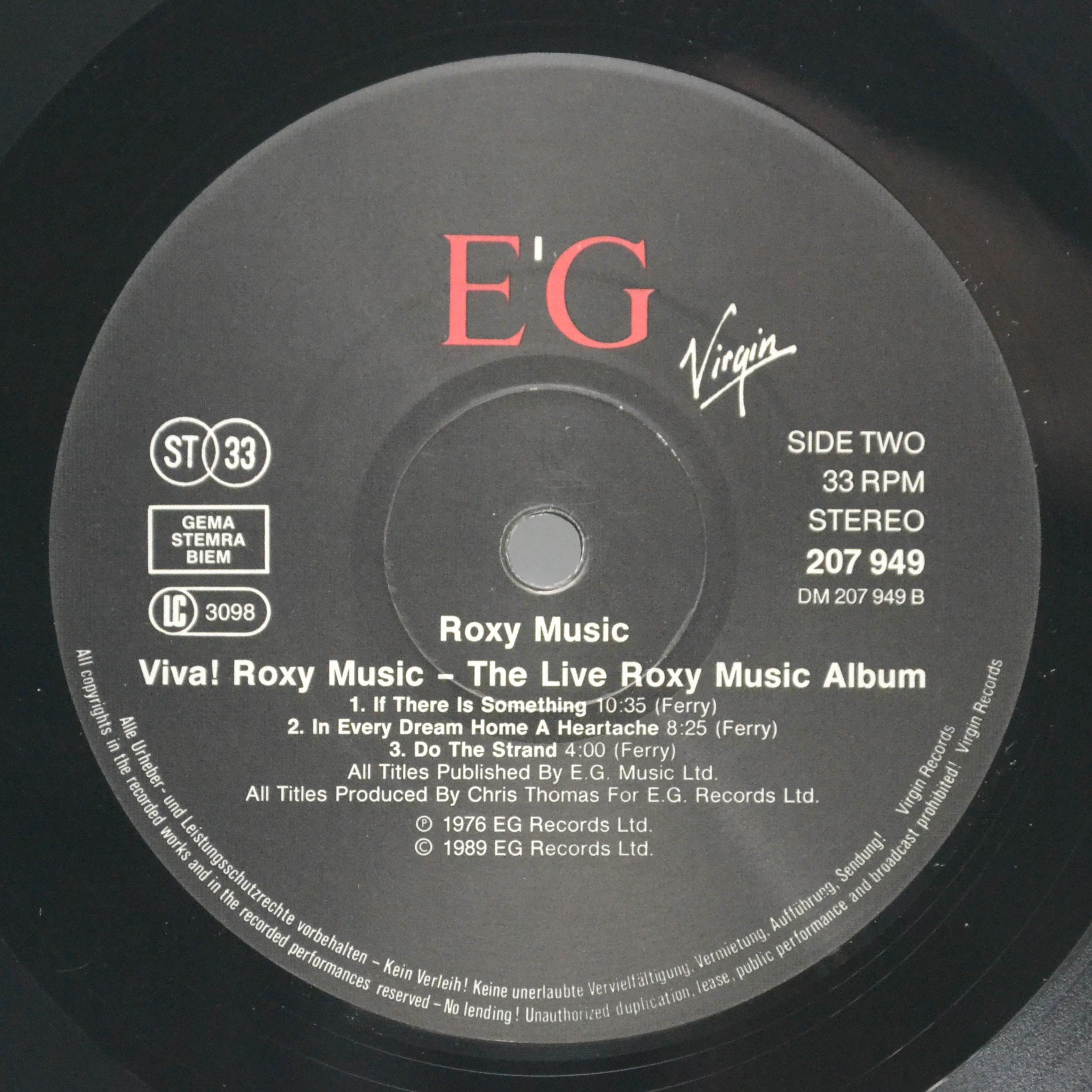 Виниловая пластинка Roxy Music — Viva ! The Live Roxy Music, 1976