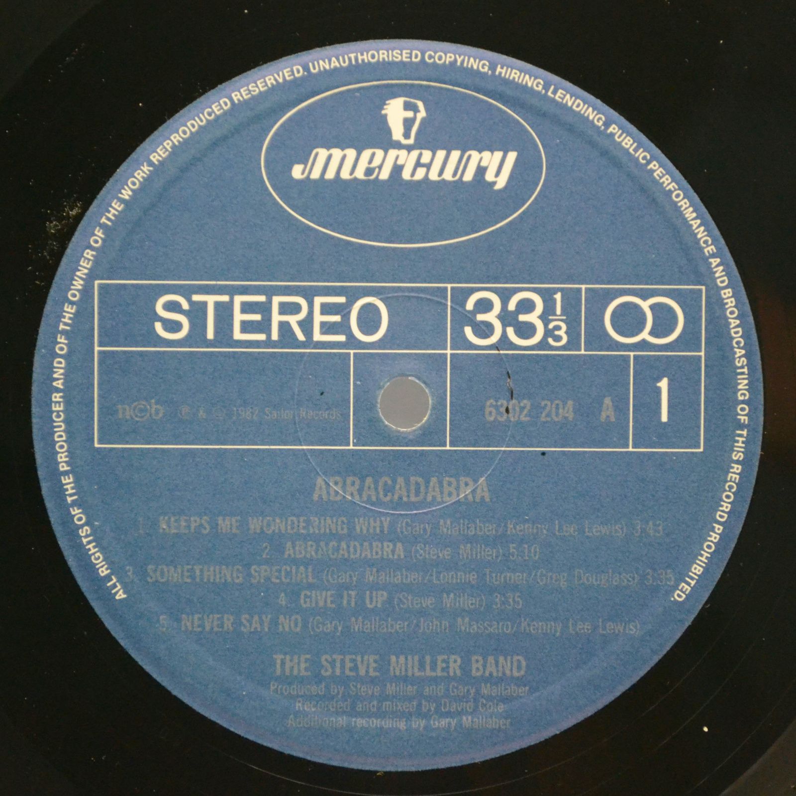 Виниловая пластинка Steve Miller Band — Abracadabra, 1982