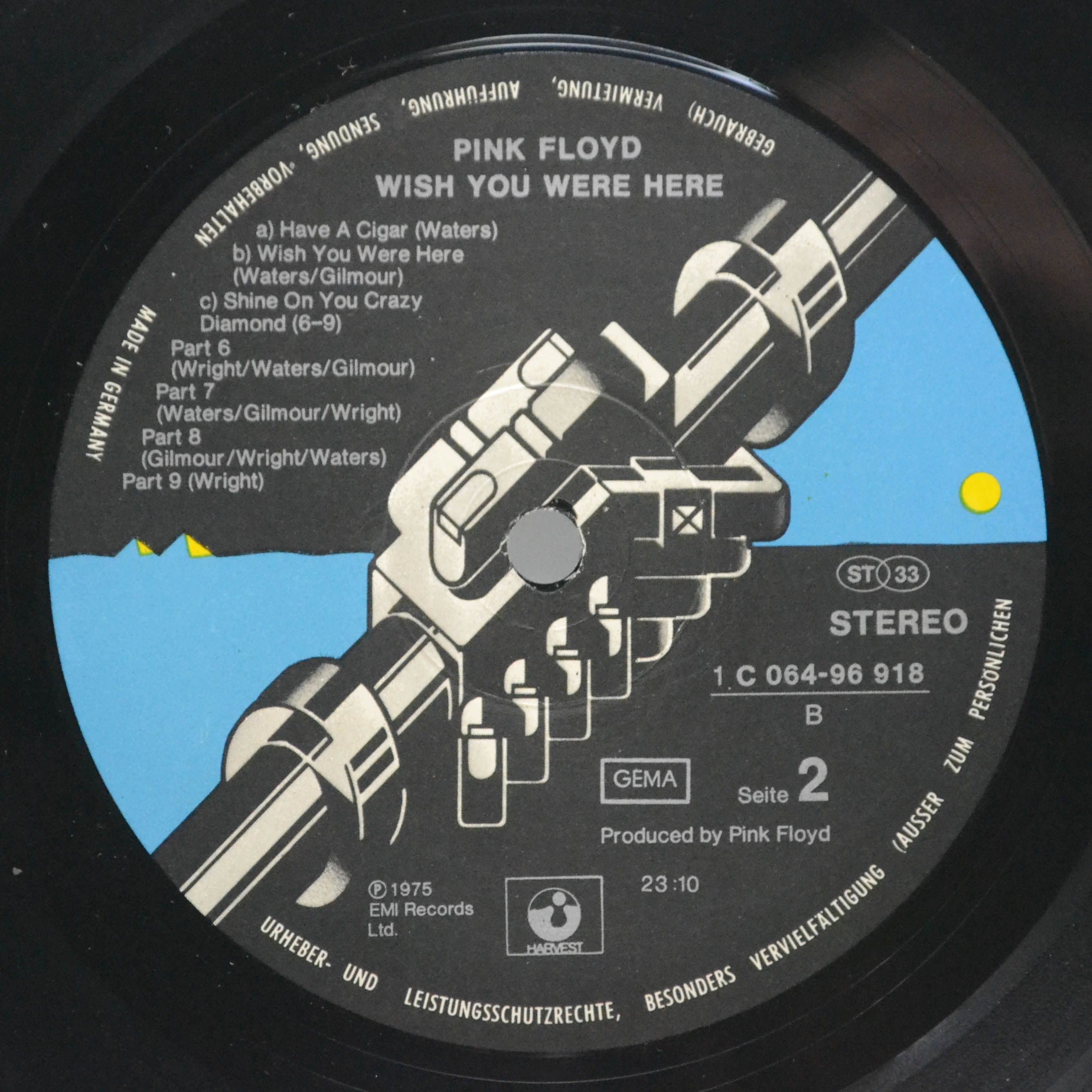 Виниловая пластинка Pink Floyd — Wish You Were Here, 1975