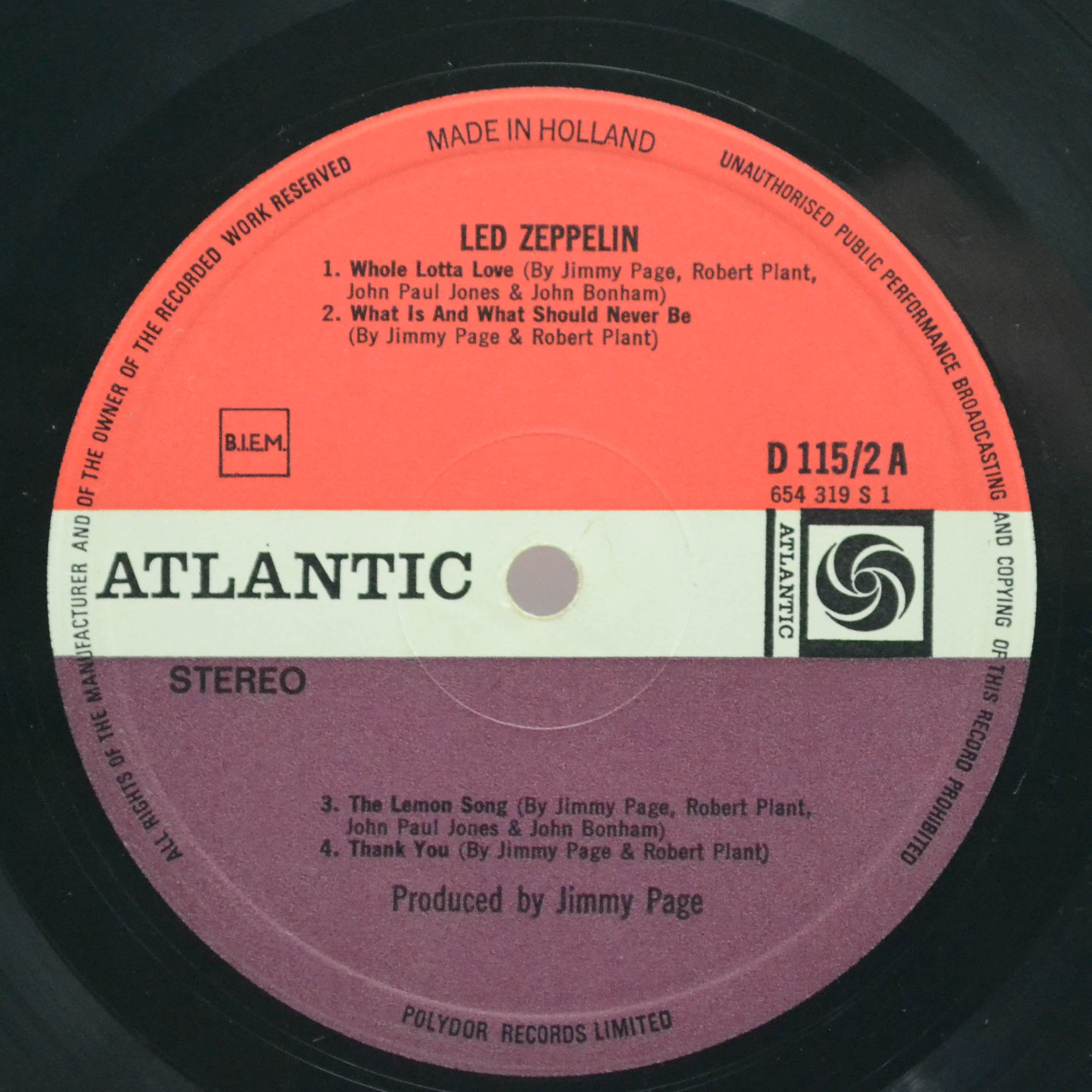 Виниловая пластинка Led Zeppelin — Led Zeppelin, 1970
