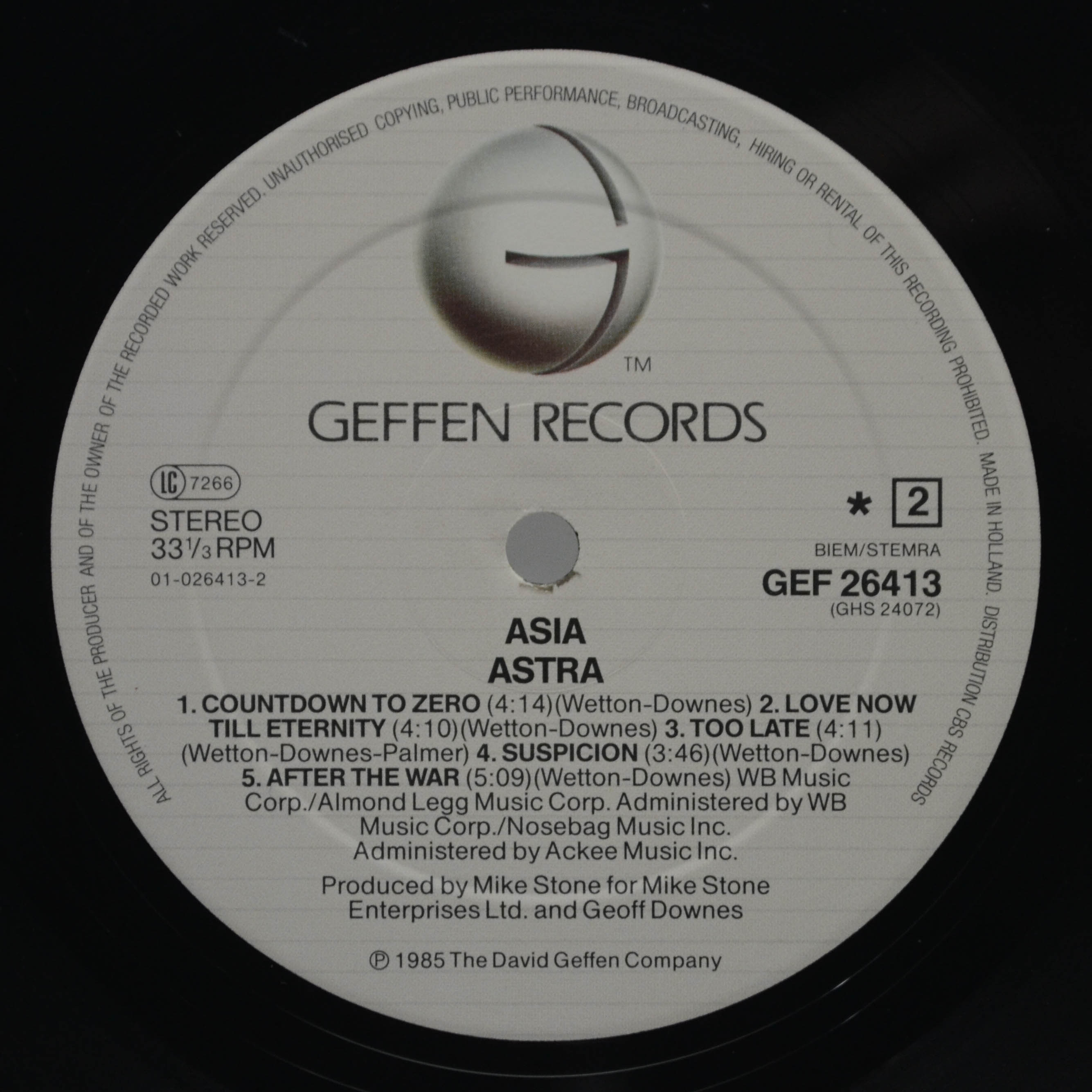 Asia — Astra, 1985