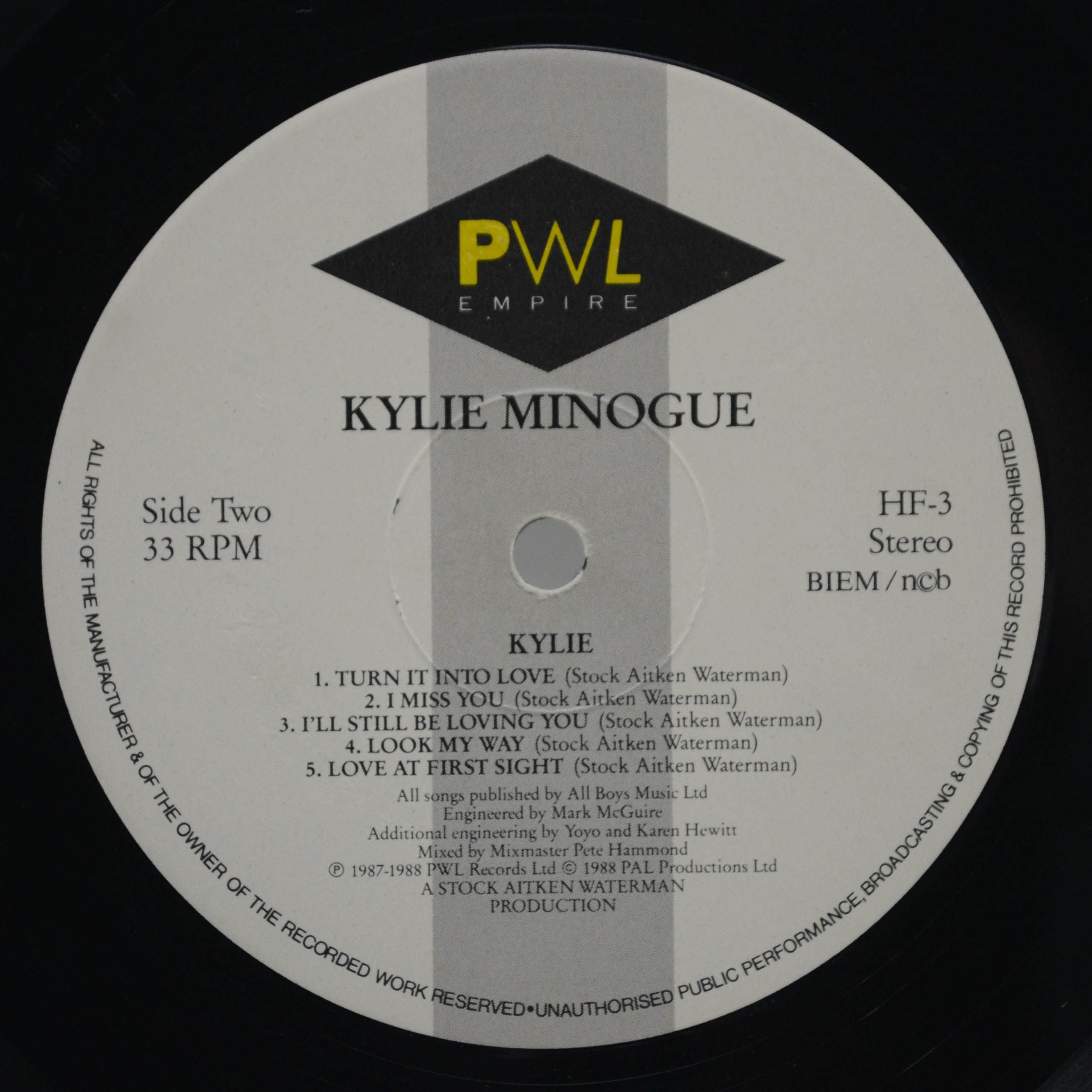 Виниловая пластинка Kylie Minogue — Kylie, 1988
