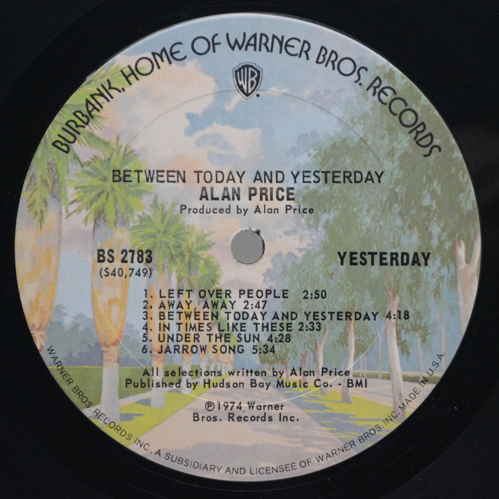 Виниловая пластинка Alan Price — Between Today And Yesterday (USA), 1974