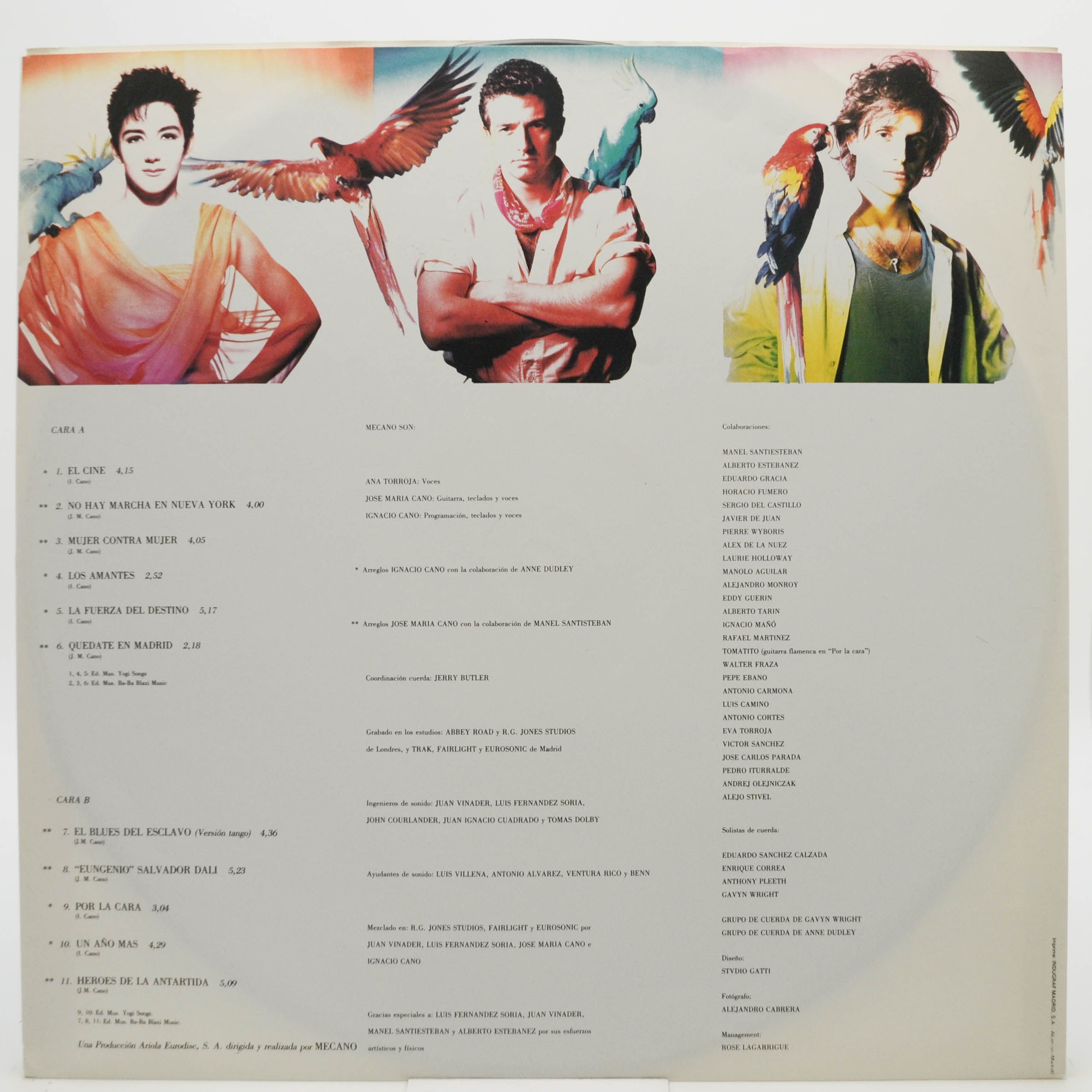 Виниловая пластинка Mecano — Descanso Dominical, 1988