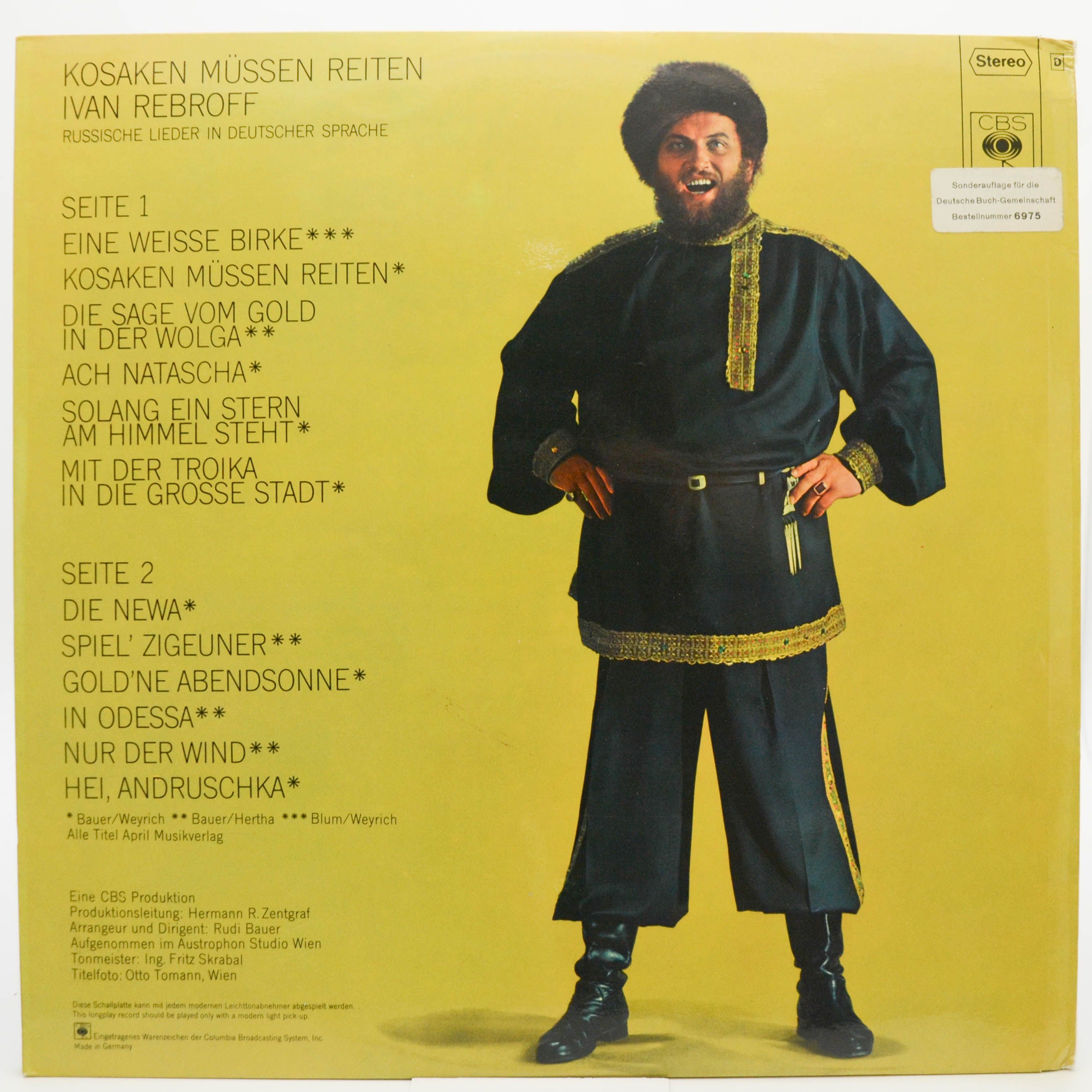 Виниловая пластинка Ivan Rebroff — Kosaken Müssen Reiten, 1970