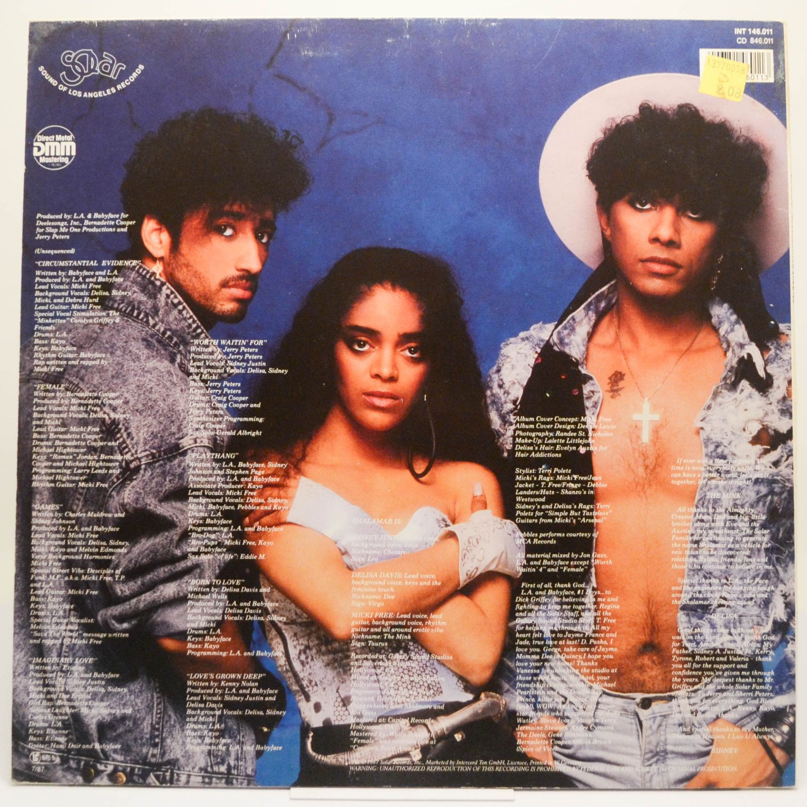 Виниловая пластинка Shalamar — Circumstantial Evidence, 1987