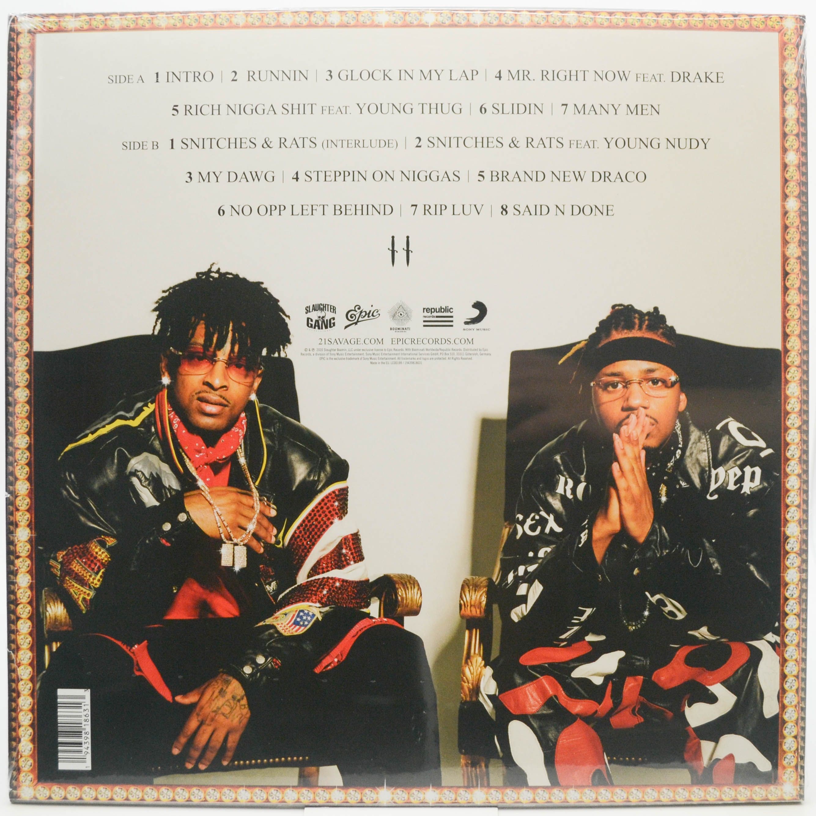 Виниловая пластинка 21 Savage & Metro Boomin — Savage Mode II, 2020