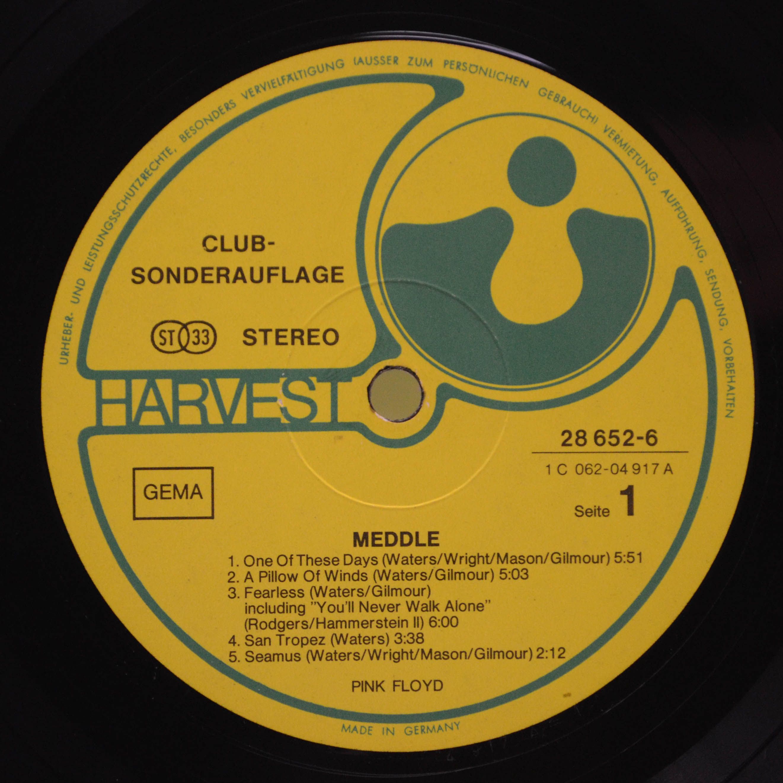 Виниловая пластинка Pink Floyd — Meddle, 1971