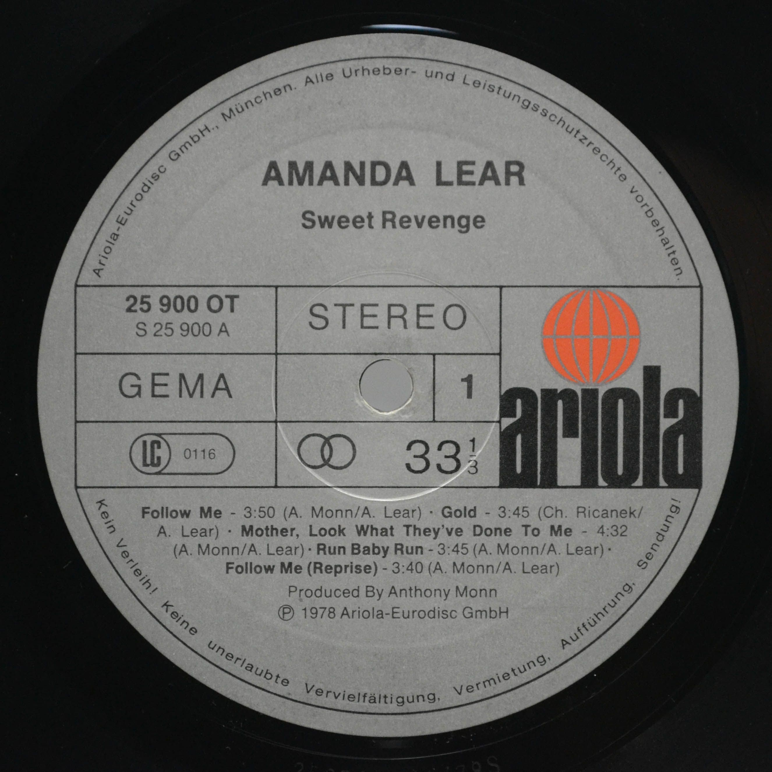 Виниловая пластинка Amanda Lear — Sweet Revenge (poster), 1978