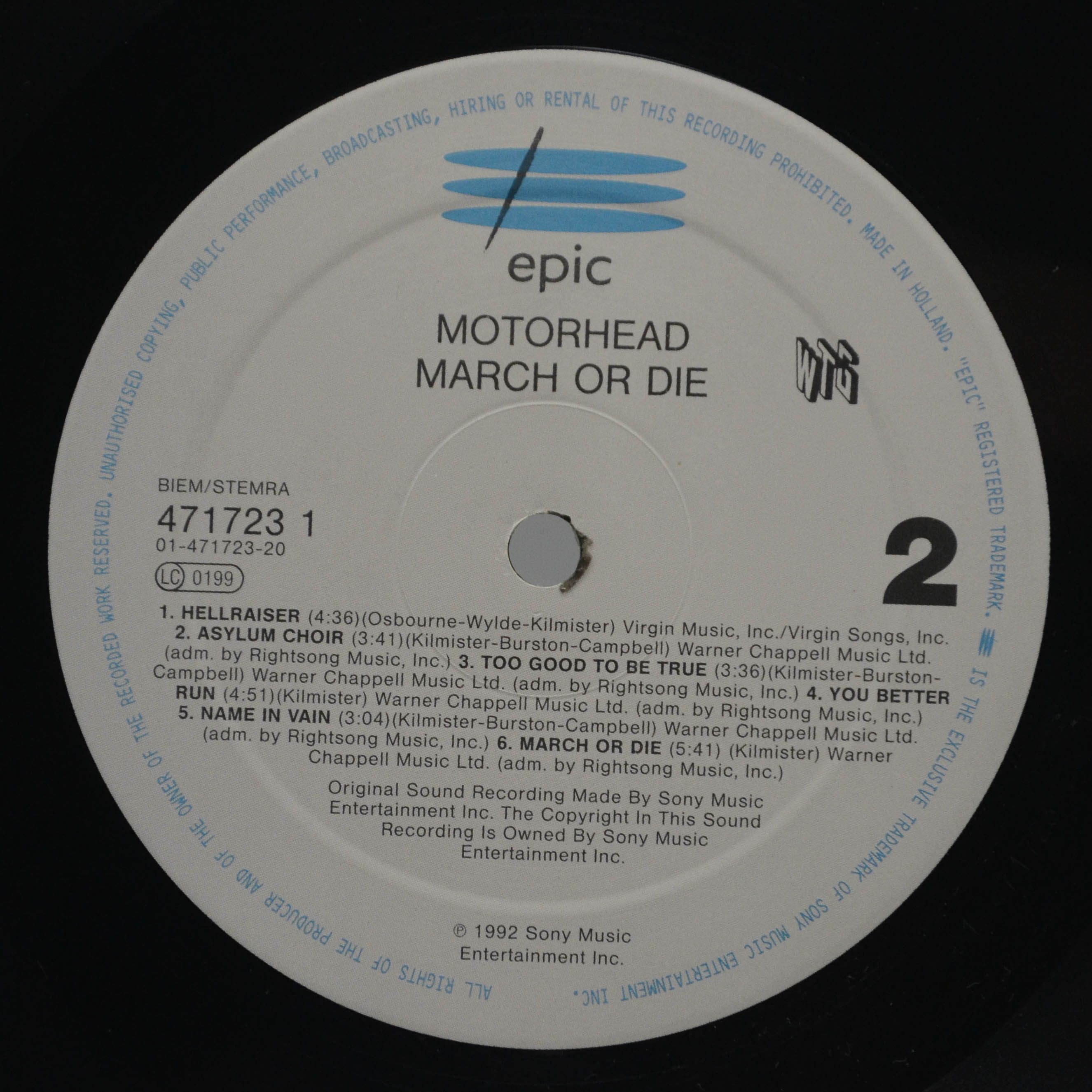 Motörhead — March Ör Die, 1992